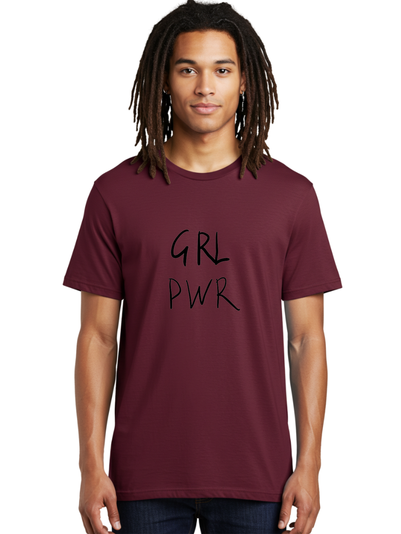 Grl-Pwr Men'S Graphic Tee, 100% Cotton, Comfortable Casual Summer Wear, Machine Washable, Girl Power, Female Empowerment, Feminist Movement, Women'S Rights, Strong Women, Social Justice -  Aaa049
