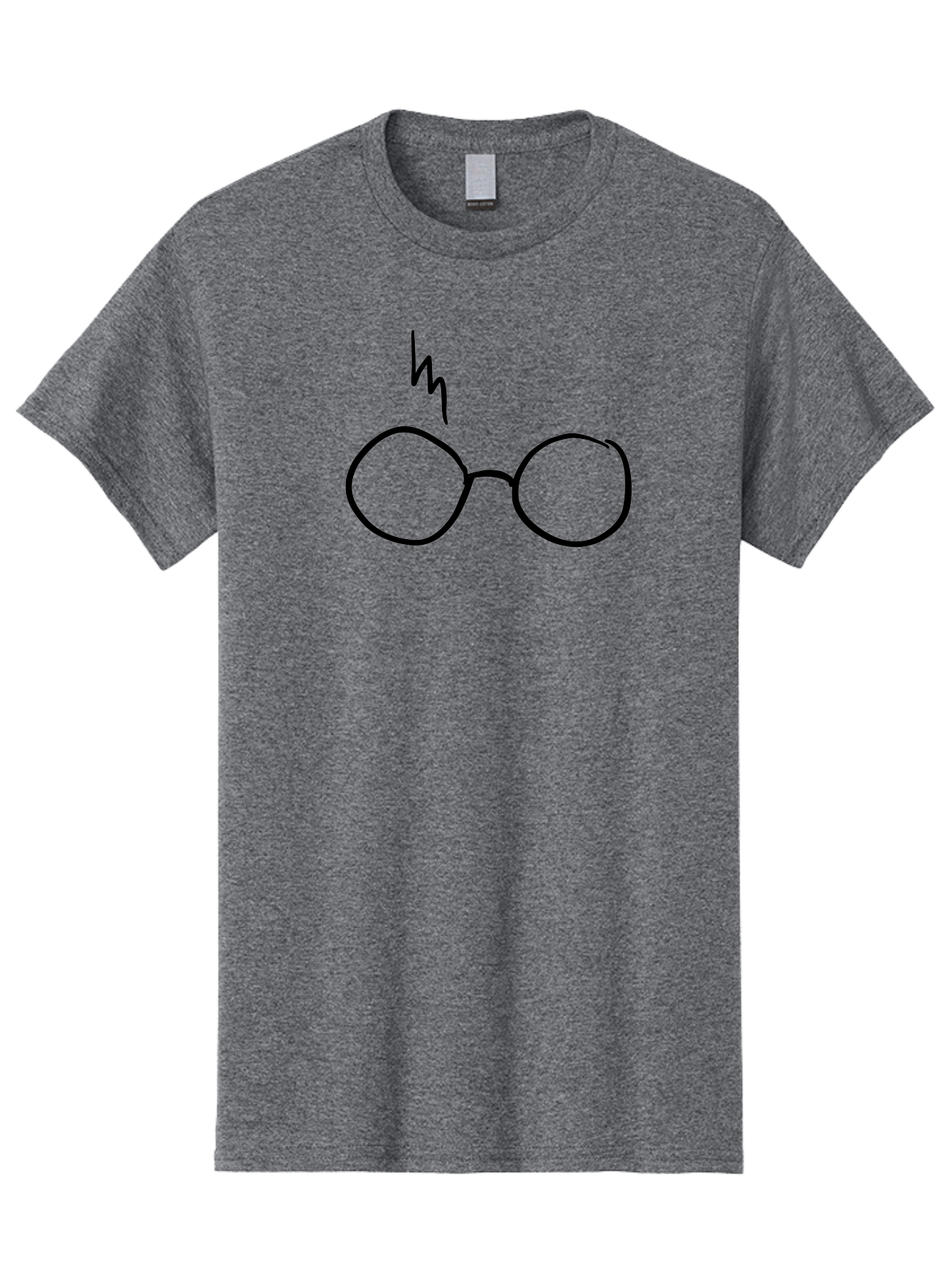 Harry-Potter-Glasses Men'S Graphic Tee, 100% Cotton, Comfortable Casual Summer Wear, Machine Washable, Harry Potter Glasses, Round Glasses, Lightning Bolt, Iconic Symbol, Harry Potter Character, Wizarding World, Magic, Fantasy, -  Aaa051