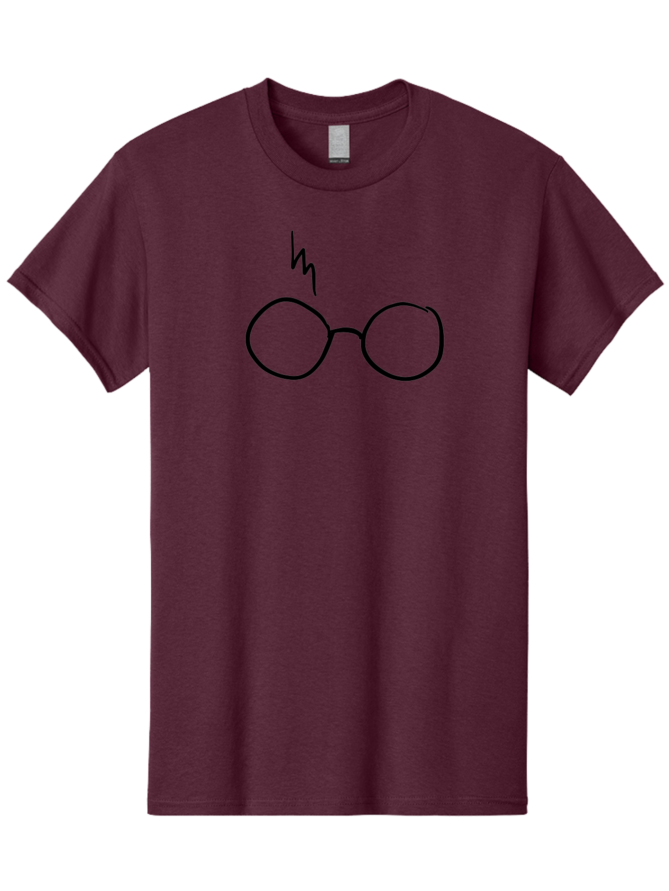 Harry-Potter-Glasses Men'S Graphic Tee, 100% Cotton, Comfortable Casual Summer Wear, Machine Washable, Harry Potter Glasses, Round Glasses, Lightning Bolt, Iconic Symbol, Harry Potter Character, Wizarding World, Magic, Fantasy, -  Aaa051