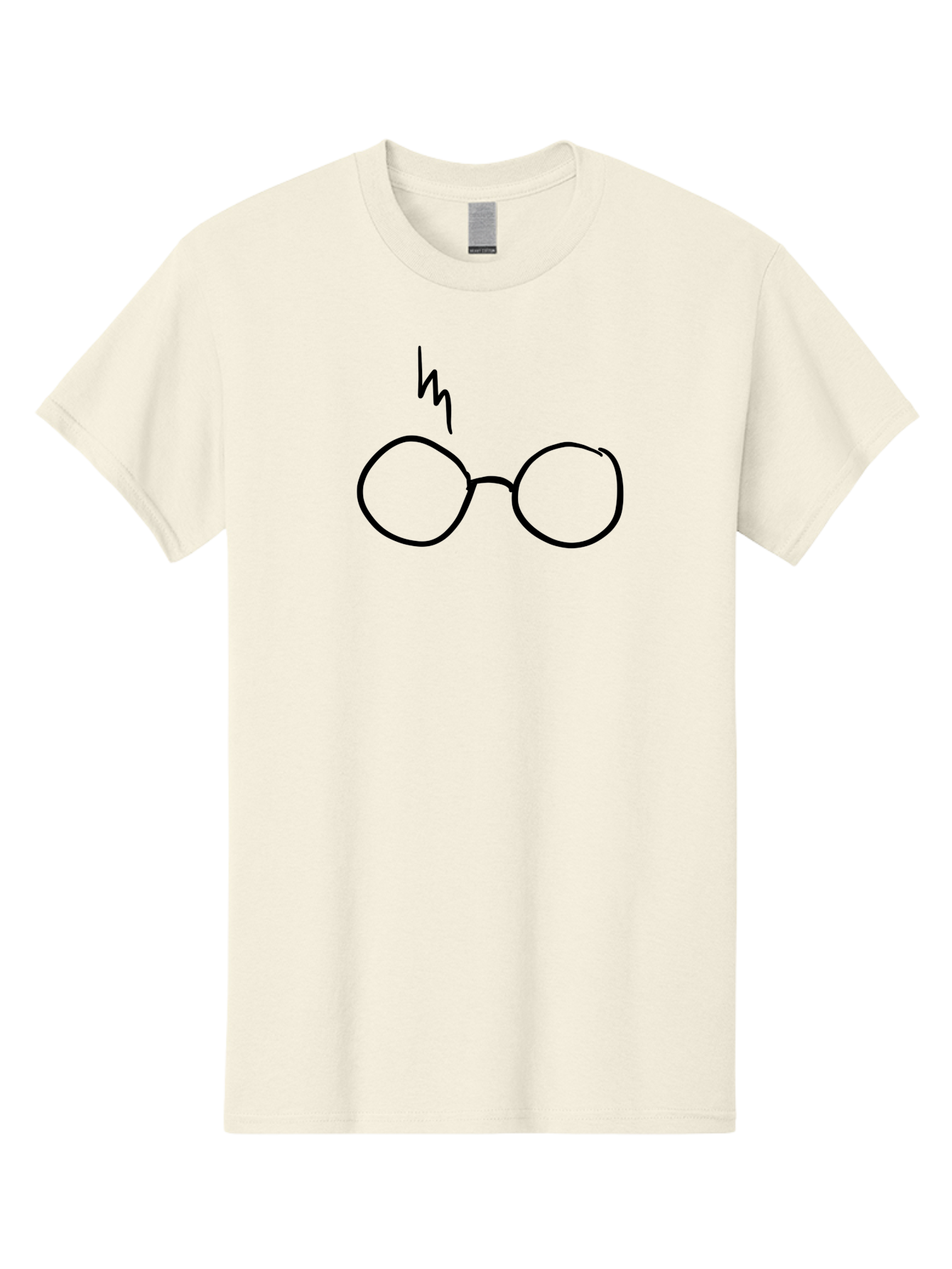 Harry-Potter-Glasses Men'S Graphic Tee, 100% Cotton, Comfortable Casual Summer Wear, Machine Washable, Harry Potter Glasses, Round Glasses, Lightning Bolt, Iconic Symbol, Harry Potter Character, Wizarding World, Magic, Fantasy, -  Aaa051