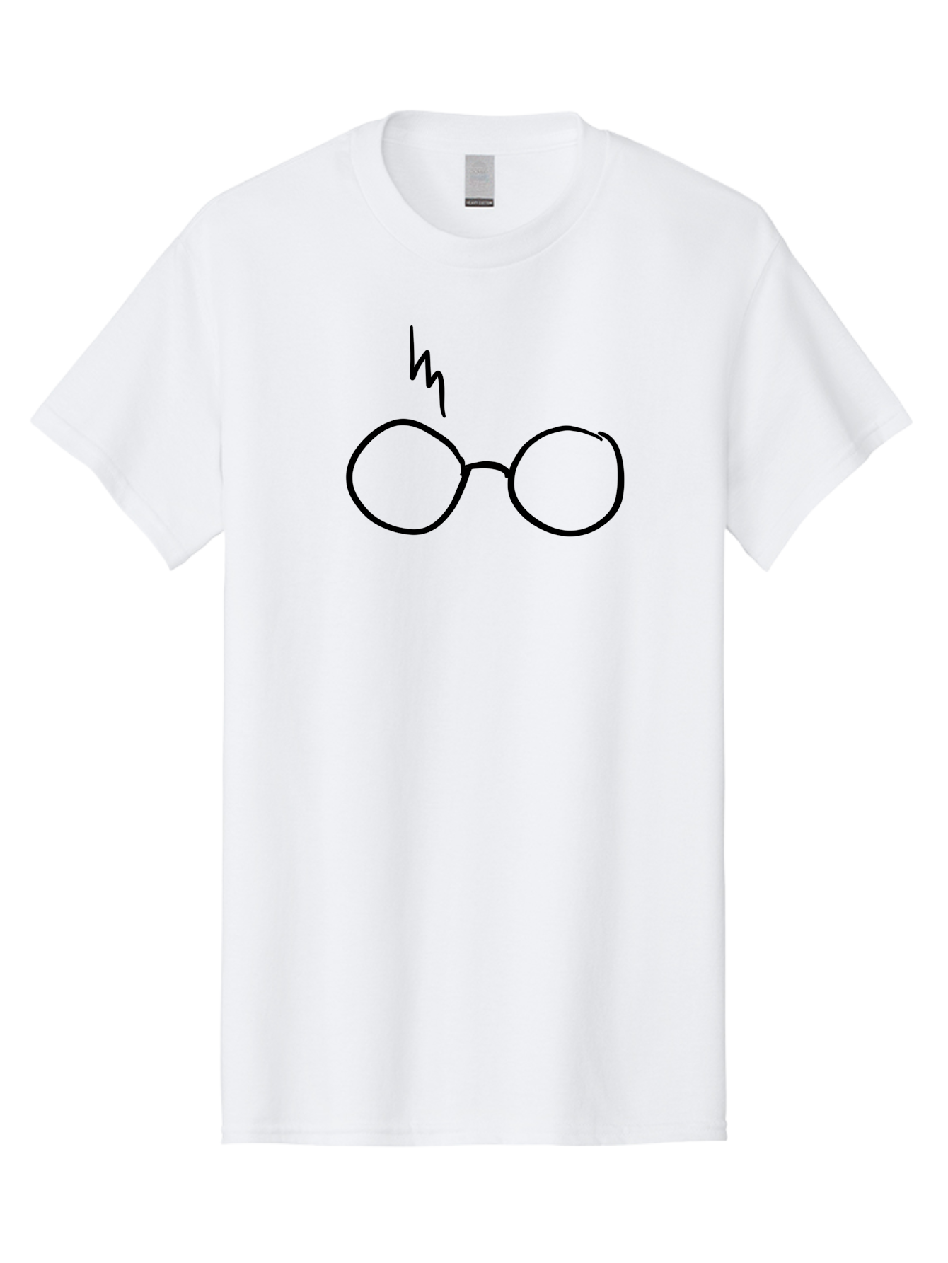 Harry-Potter-Glasses Men'S Graphic Tee, 100% Cotton, Comfortable Casual Summer Wear, Machine Washable, Harry Potter Glasses, Round Glasses, Lightning Bolt, Iconic Symbol, Harry Potter Character, Wizarding World, Magic, Fantasy, -  Aaa051