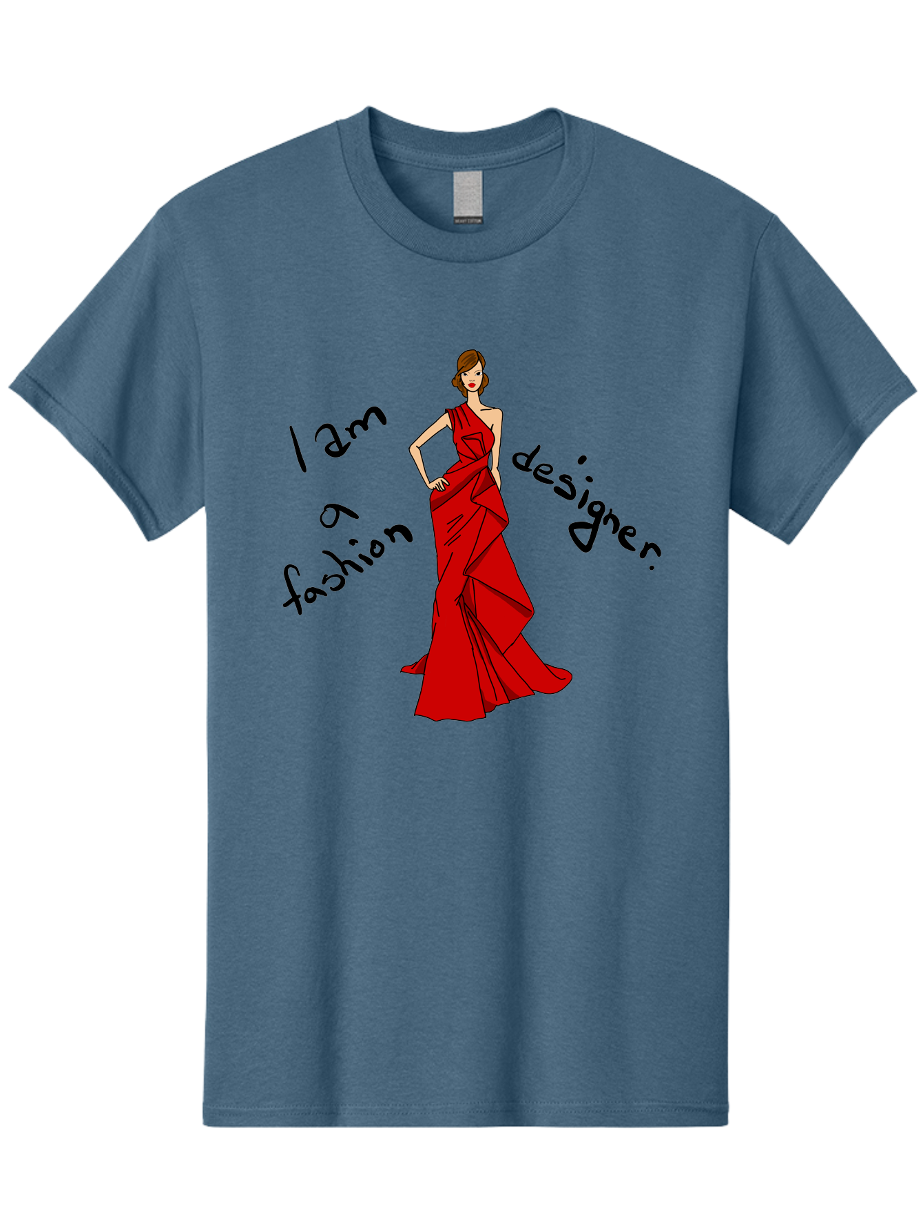 fashion designer, stylish woman, red dress, elegant pose, fashion statement, design inspiration, fashion illustration, designer clothing