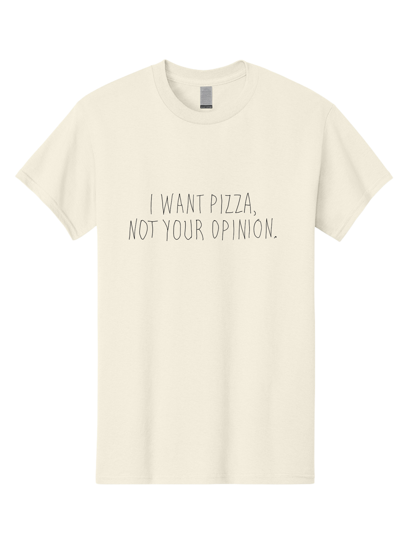 I-Want-Pizza Men'S Graphic Tee, 100% Cotton, Comfortable Casual Summer Wear, Machine Washable, Pizza Quote, Funny Sayings, Sassy Phrases, Humorous Quotes, Witty One-Liners, Pizza Lovers, Foodie Humor, Sarcastic Sayings -  Aaa078