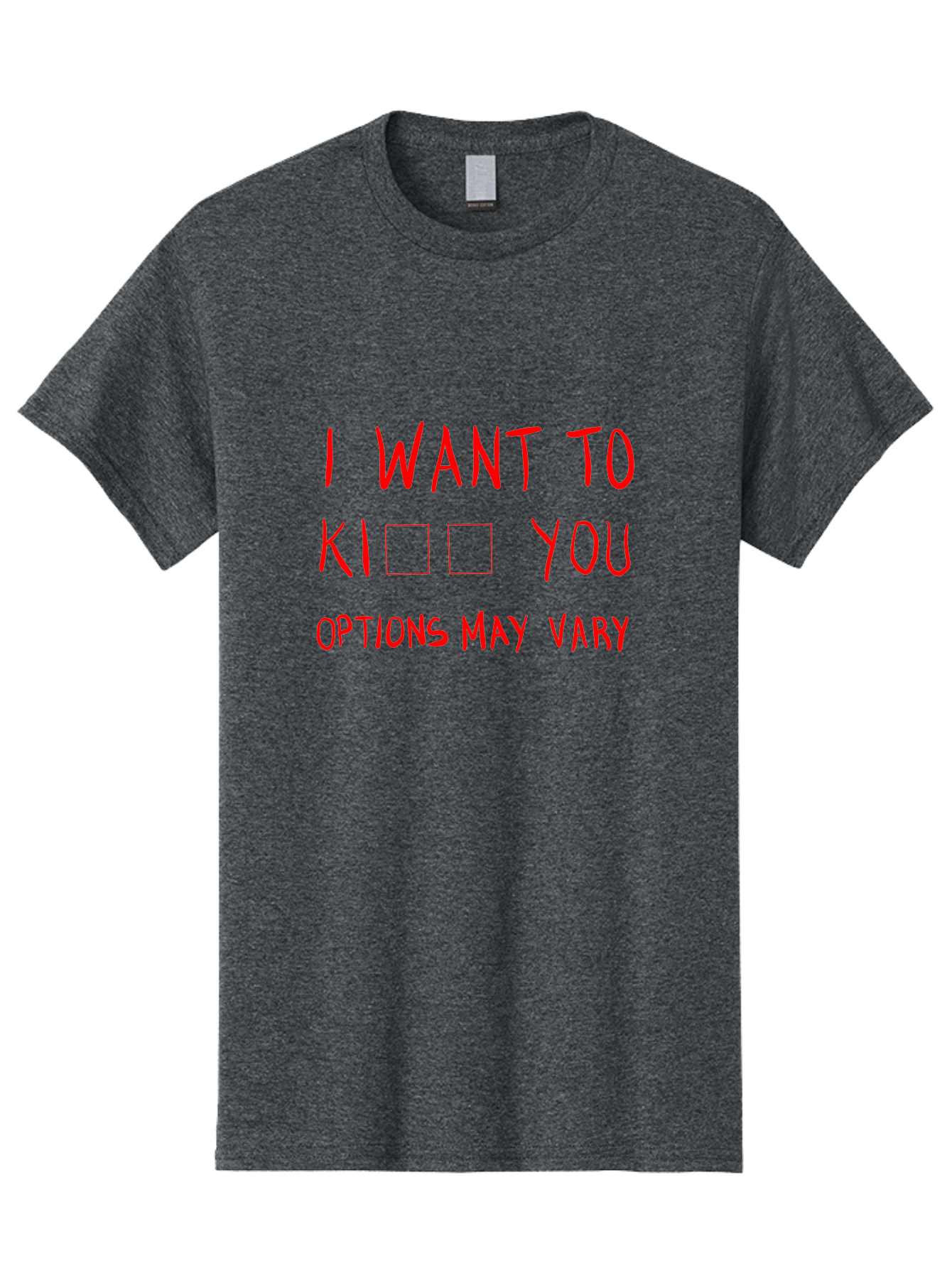 I-Want-To-Kill-You Men'S Graphic Tee, 100% Cotton, Comfortable Casual Summer Wear, Machine Washable, Humorous Graphic, Funny Sayings, Quirky Phrases, Sarcastic Humor, Ironic Expression, Playful Violence, Options May Vary, Meme Inspiration, -  Aaa079