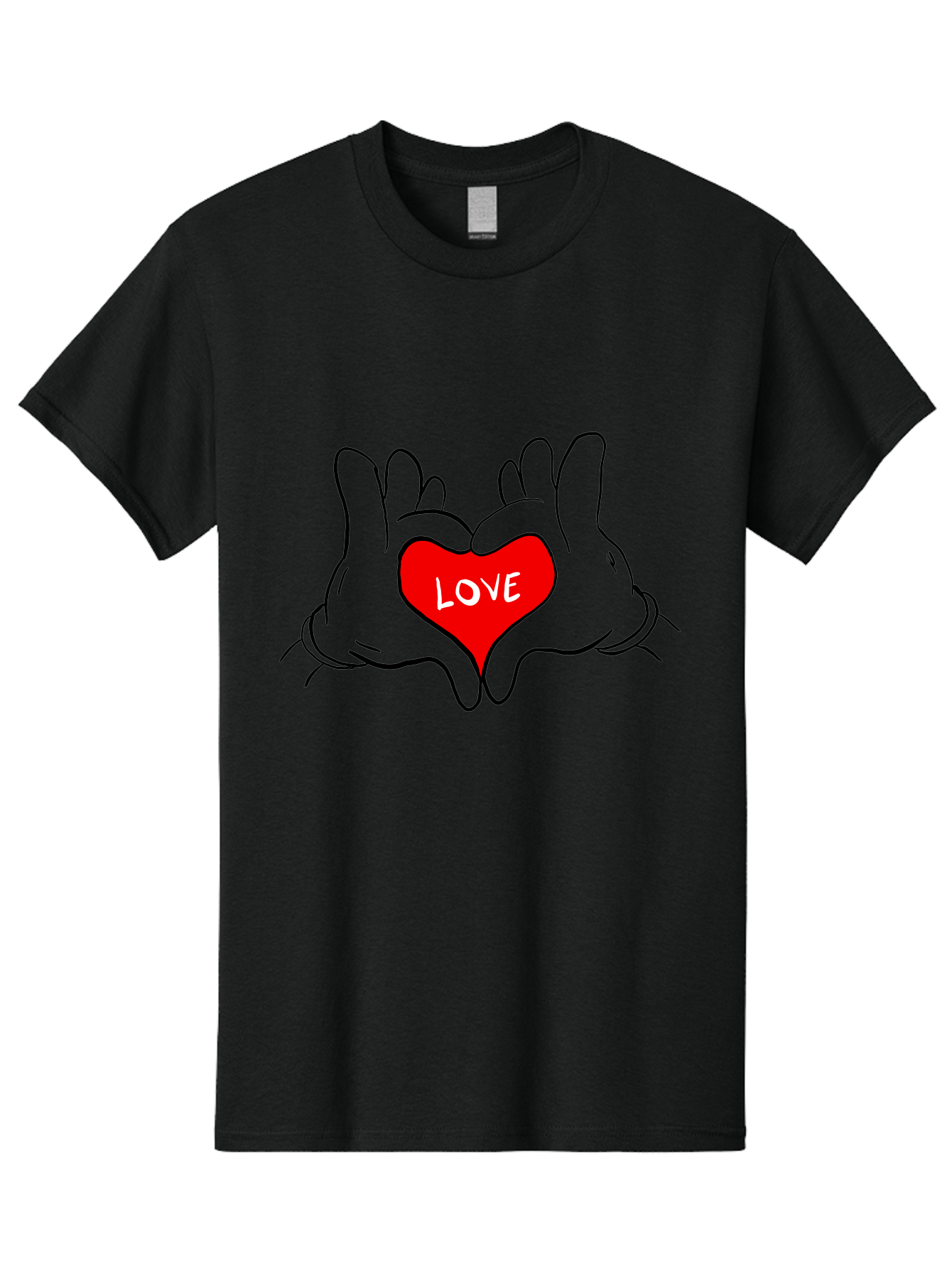 Love-Heart-Hands Men'S Graphic Tee, 100% Cotton, Comfortable Casual Summer Wear, Machine Washable, Hand Holding Heart, Symbol Of Love, Heart Shape, Love Message, Red Heart, Hands Together, Love Gesture, Heartwarming Symbol -  Aaa091