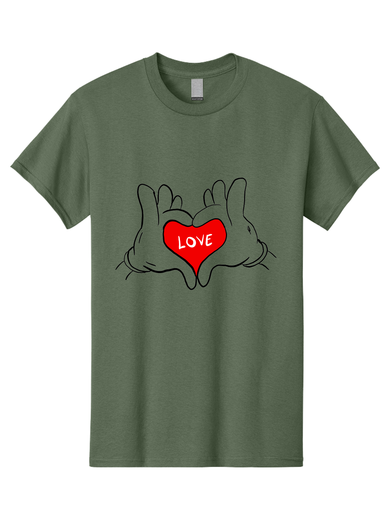 Love-Heart-Hands Men'S Graphic Tee, 100% Cotton, Comfortable Casual Summer Wear, Machine Washable, Hand Holding Heart, Symbol Of Love, Heart Shape, Love Message, Red Heart, Hands Together, Love Gesture, Heartwarming Symbol -  Aaa091
