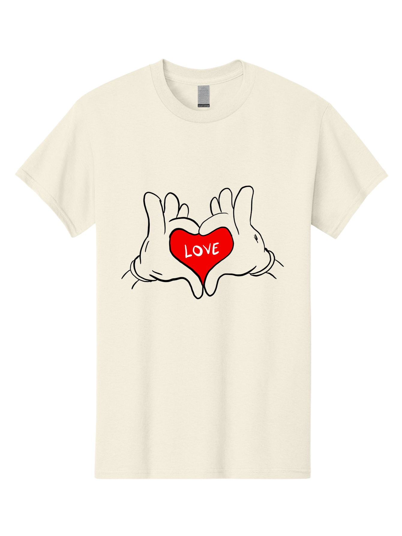 Love-Heart-Hands Men'S Graphic Tee, 100% Cotton, Comfortable Casual Summer Wear, Machine Washable, Hand Holding Heart, Symbol Of Love, Heart Shape, Love Message, Red Heart, Hands Together, Love Gesture, Heartwarming Symbol -  Aaa091