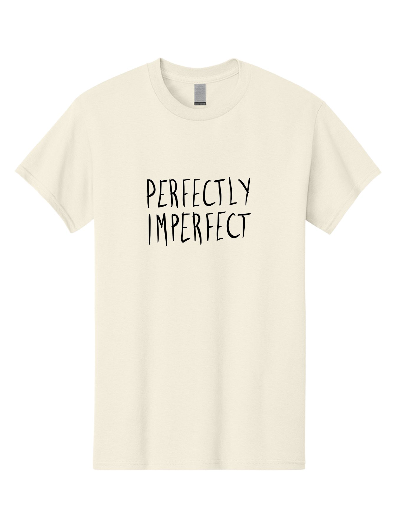 Perfectly-Imperfect Men'S Graphic Tee, 100% Cotton, Comfortable Casual Summer Wear, Machine Washable, Inspirational Quote, Positive Affirmation, Self-Acceptance, Motivation, Empowerment, Individuality, Uniqueness, Confidence Boost -  Aaa111