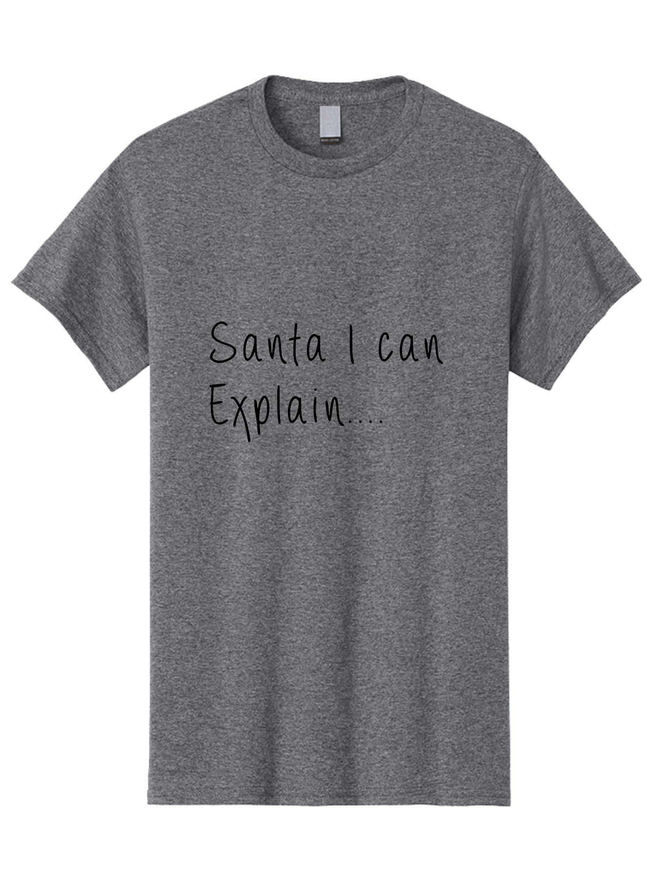 Santa-I-Can-Explain Men'S Graphic Tee, 100% Cotton, Comfortable Casual Summer Wear, Machine Washable, Funny Christmas Meme, Santa I Can Explain, Humorous Apology, Playful Christmas Joke, Festive Humor, Naughty List, Christmas Humor -  Aaa119