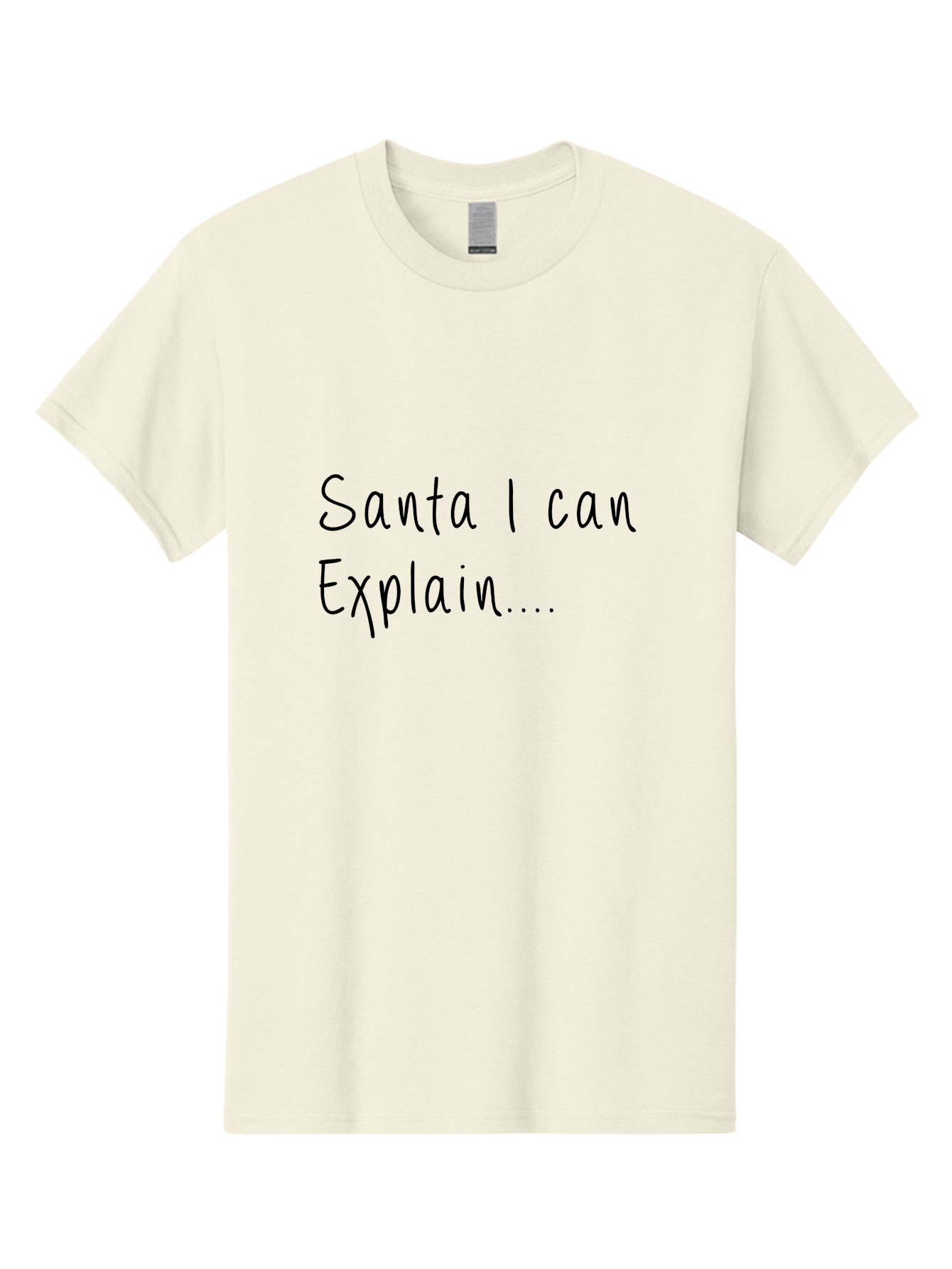 Santa-I-Can-Explain Men'S Graphic Tee, 100% Cotton, Comfortable Casual Summer Wear, Machine Washable, Funny Christmas Meme, Santa I Can Explain, Humorous Apology, Playful Christmas Joke, Festive Humor, Naughty List, Christmas Humor -  Aaa119