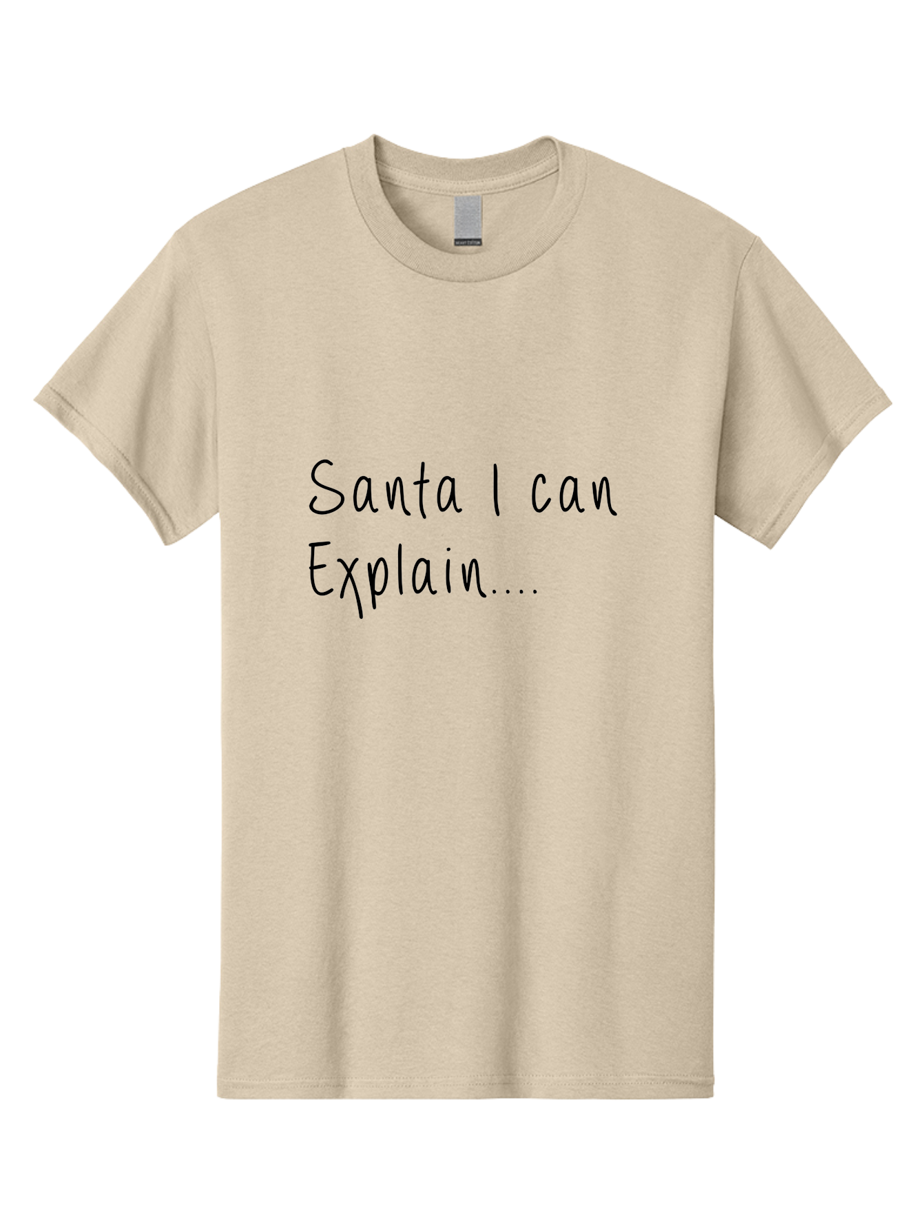 Santa-I-Can-Explain Men'S Graphic Tee, 100% Cotton, Comfortable Casual Summer Wear, Machine Washable, Funny Christmas Meme, Santa I Can Explain, Humorous Apology, Playful Christmas Joke, Festive Humor, Naughty List, Christmas Humor -  Aaa119