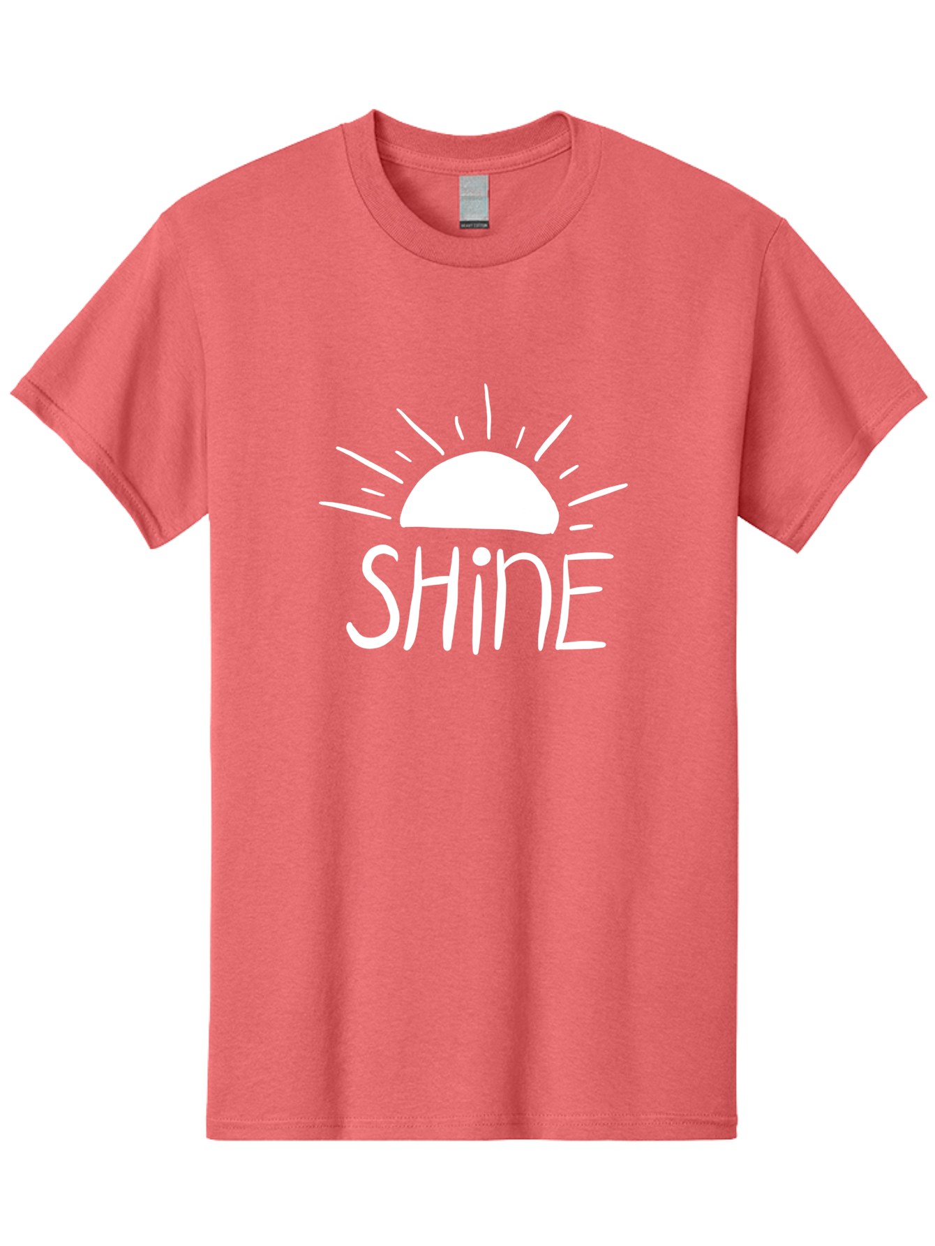 Shine Men'S Graphic Tee, 100% Cotton, Comfortable Casual Summer Wear, Machine Washable, Shine, Positivity, Motivation, Inspirational Quote, Happiness, Encouragement, Uplifting Message, Optimism Symbol -  Aaa122