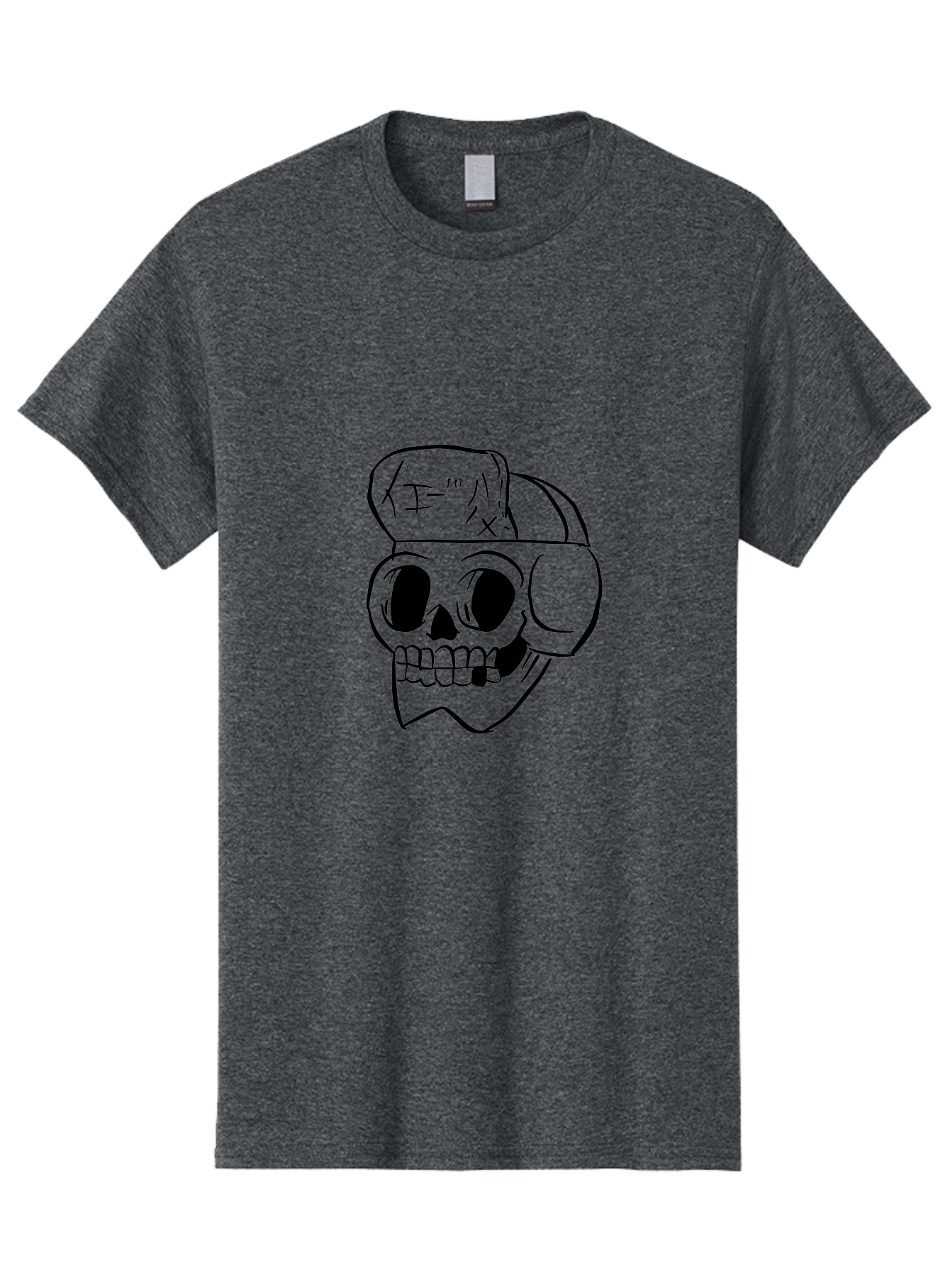 Skull-With-Headphones Men'S Graphic Tee, 100% Cotton, Comfortable Casual Summer Wear, Machine Washable, Skull Wearing Headphones, Dj Skull, Music Lover, Edgy Style, Bold Graphics, Graphic Design, Skull Art, Headphones, Dark Art -  Aaa124