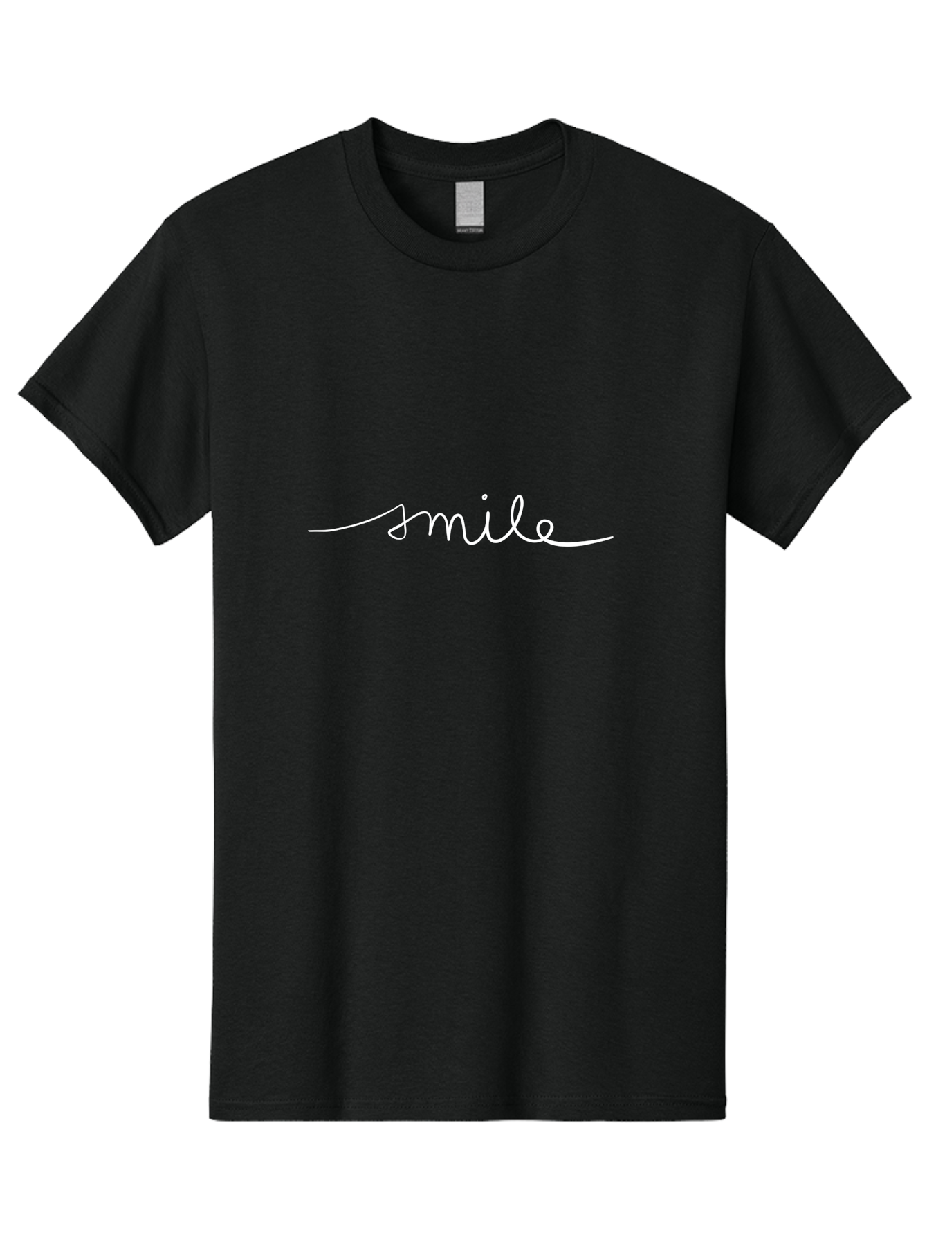 Smile Men'S Graphic Tee, 100% Cotton, Comfortable Casual Summer Wear, Machine Washable, Smile, Positivity, Happiness, Joyful Emotions, Uplifting Vibes, Feel-Good Atmosphere, Handwritten Text, Friendly Tone, Good Vibes, Welcoming Message -  Aaa125