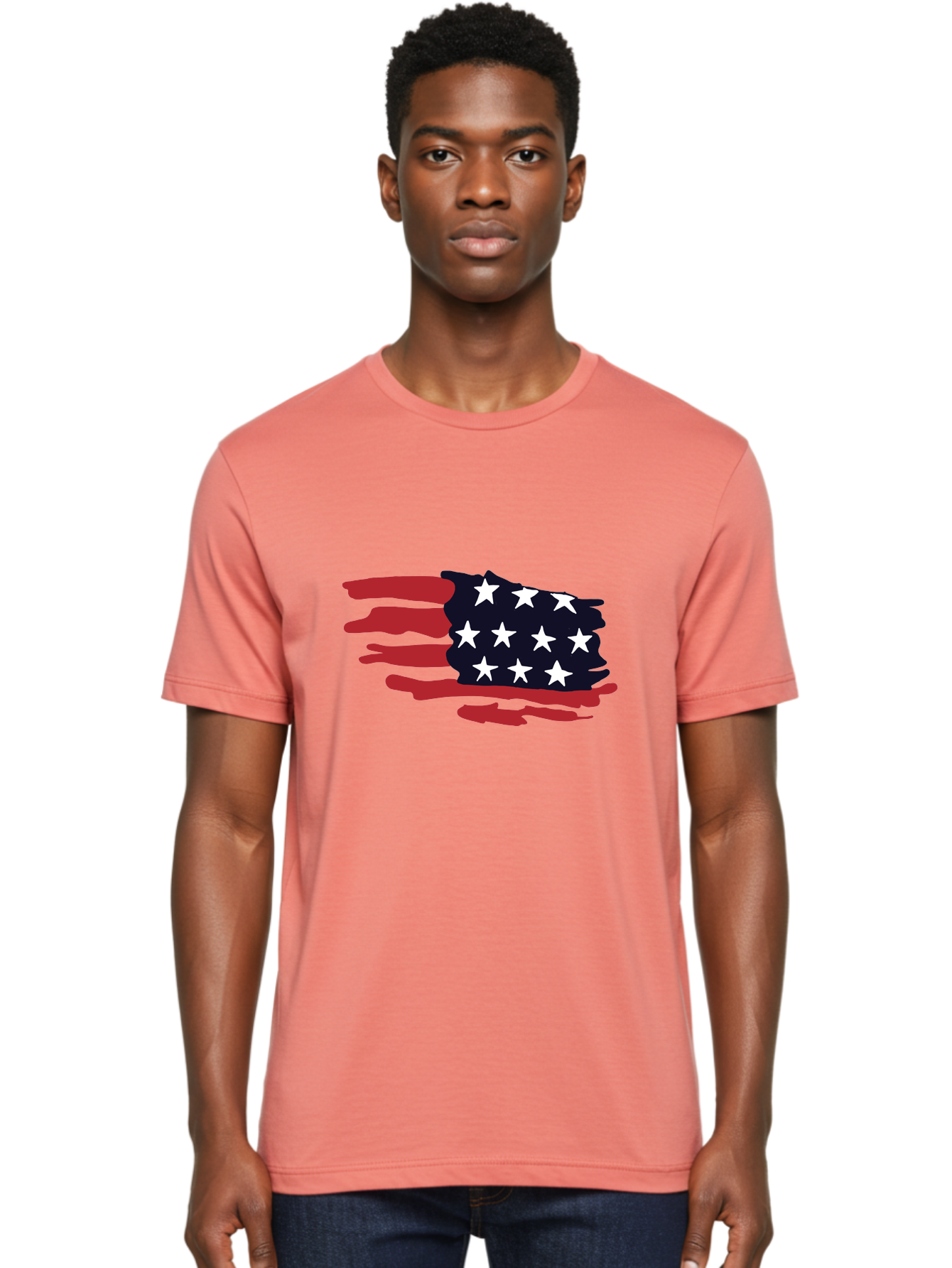 American flag, red and white stripes, white stars, patriotic symbol, US national flag, freedom representation, abstract design, artistic expression