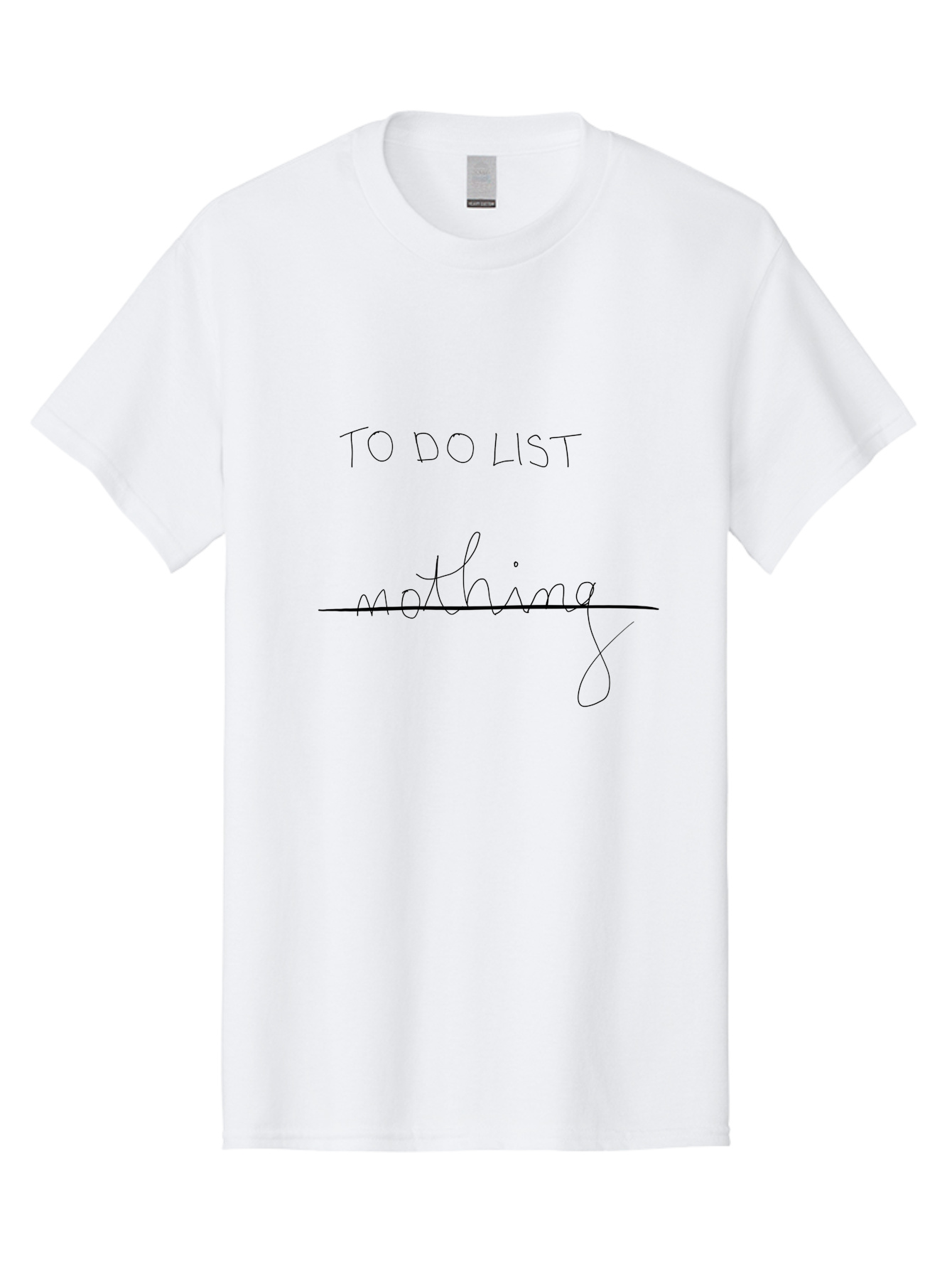To-Do-List Men'S Graphic Tee, 100% Cotton, Comfortable Casual Summer Wear, Machine Washable, To-Do List, Nothing To Do, Crossed Off Task, Productivity Humor, Procrastination, Relaxed Attitude, Lazy Day, Task Completion -  Aaa133