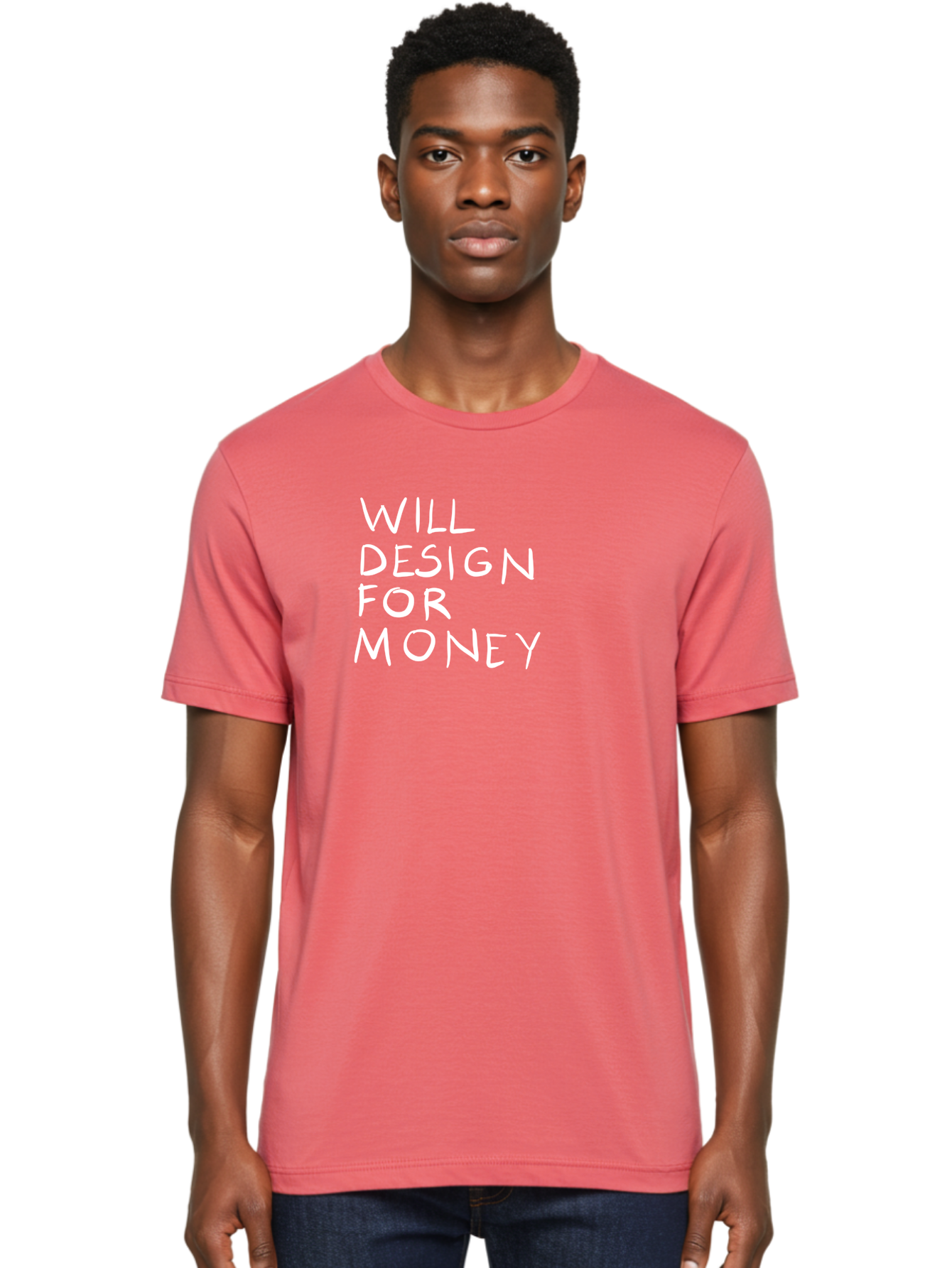 Will-Design-For-Money Men'S Graphic Tee, 100% Cotton, Comfortable Casual Summer Wear, Machine Washable, Graphic Design Services, Freelance Designer, Design For Hire, Money Making Opportunities, Professional Design Solutions, Custom Graphics -  Aaa140