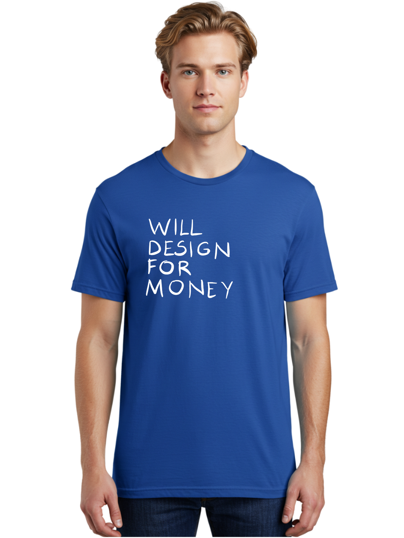 Will-Design-For-Money Men'S Graphic Tee, 100% Cotton, Comfortable Casual Summer Wear, Machine Washable, Graphic Design Services, Freelance Designer, Design For Hire, Money Making Opportunities, Professional Design Solutions, Custom Graphics -  Aaa140