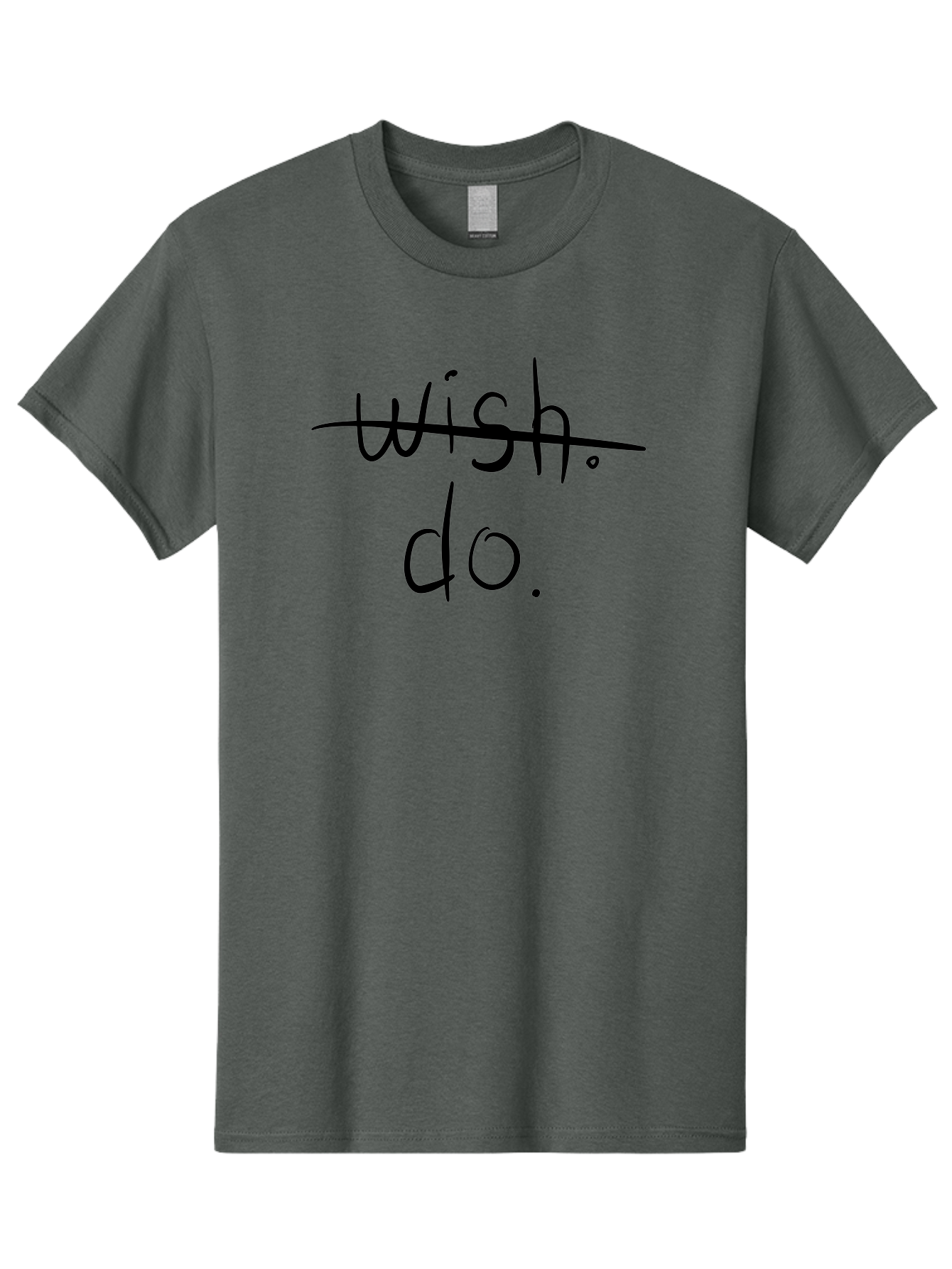 Wish-Do Men'S Graphic Tee, 100% Cotton, Comfortable Casual Summer Wear, Machine Washable, Motivation, Inspiration, Productivity, Goal Setting, Taking Action, Positive Thinking, Self Improvement, Personal Growth, Mindset Shift, -  Aaa142