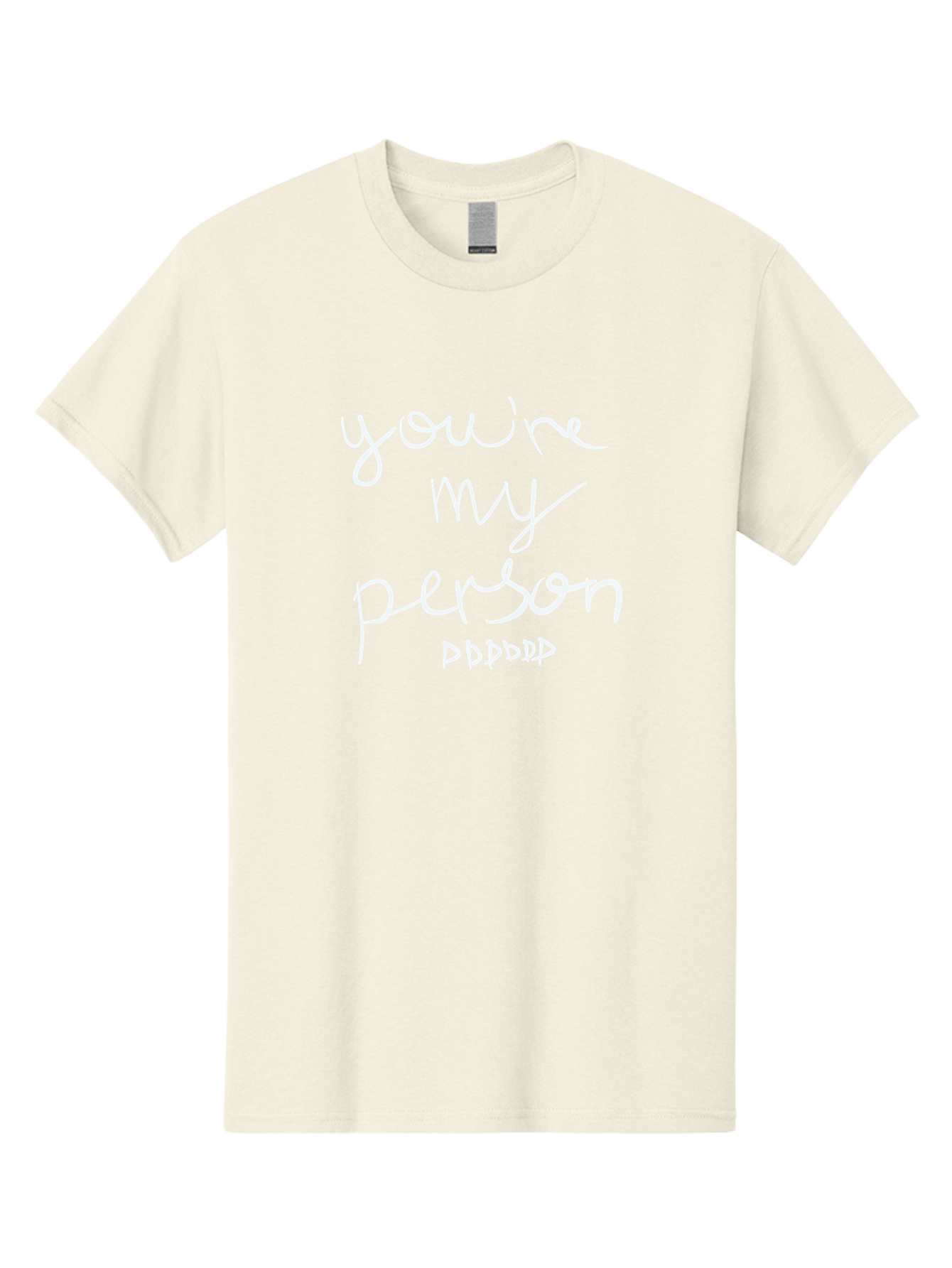 You-Re-My-Person Men'S Graphic Tee, 100% Cotton, Comfortable Casual Summer Wear, Machine Washable, Inspirational Quote, Love Message, Heartwarming Phrase, Friendship Bond, You'Re My Person, Sentimental Words -  Aaa151
