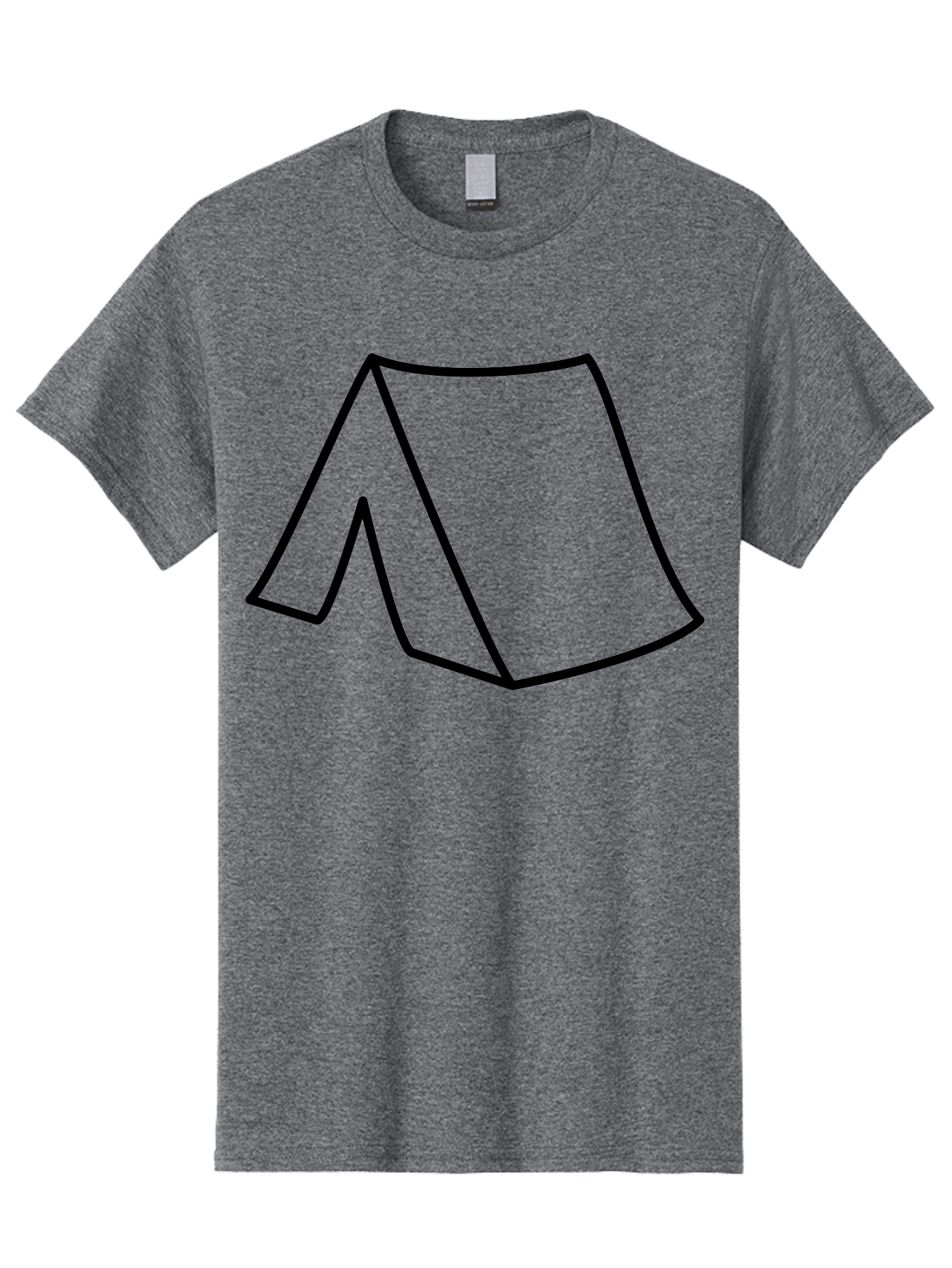 A Men'S Graphic Tee, 100% Cotton, Comfortable Casual Summer Wear, Machine Washable, Simple Line Art, Capital Letter A, Stylized Letter, Minimalist Design, Black Outline, Modern Typography -  Aaa153