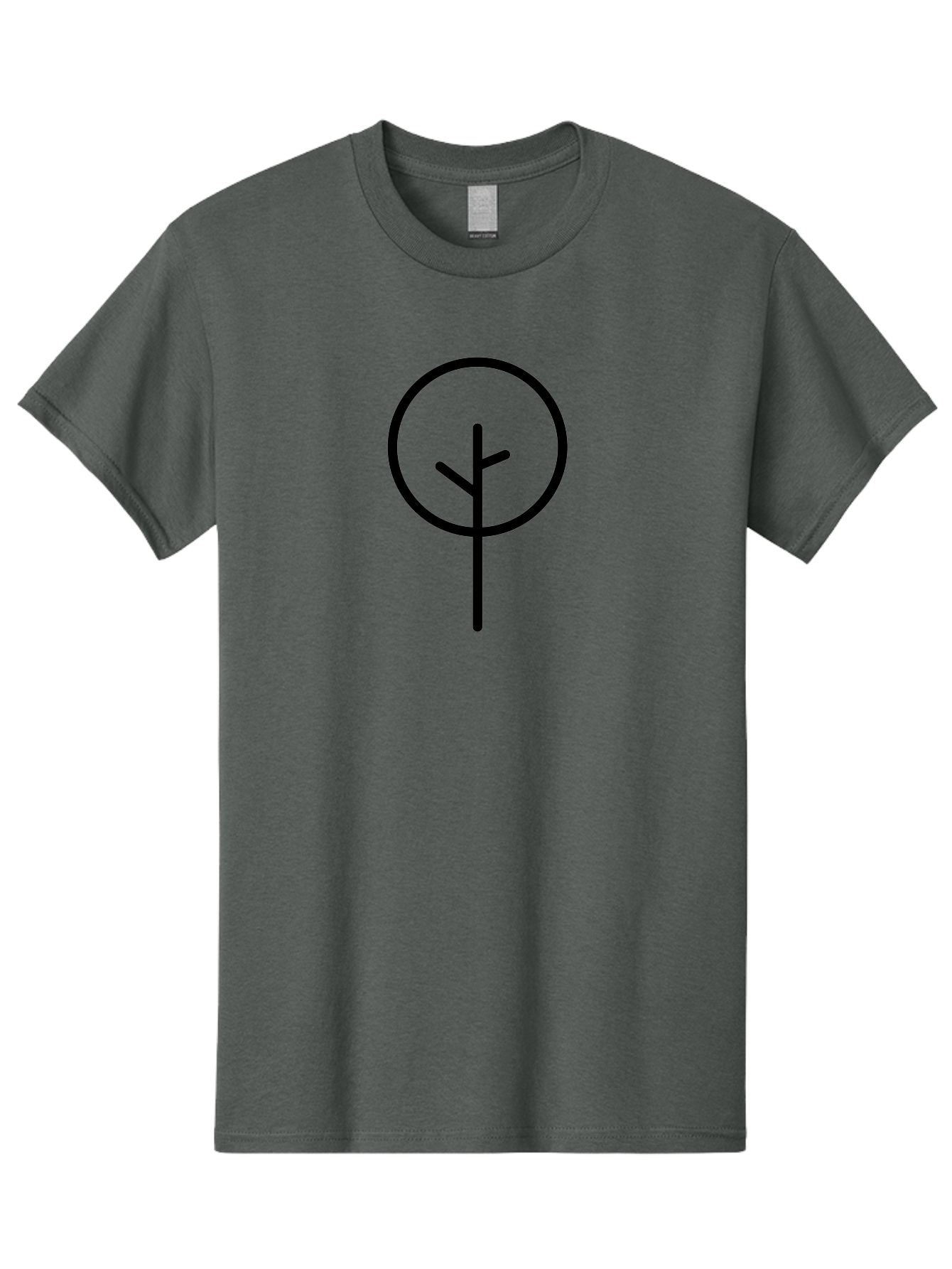 Algiz-1 Men'S Graphic Tee, 100% Cotton, Comfortable Casual Summer Wear, Machine Washable, Algiz Rune, Norse Symbol, Protection Charm, Ancient Writing, Mystical Sign, Spiritual Protection, Esoteric Art -  Aaa155