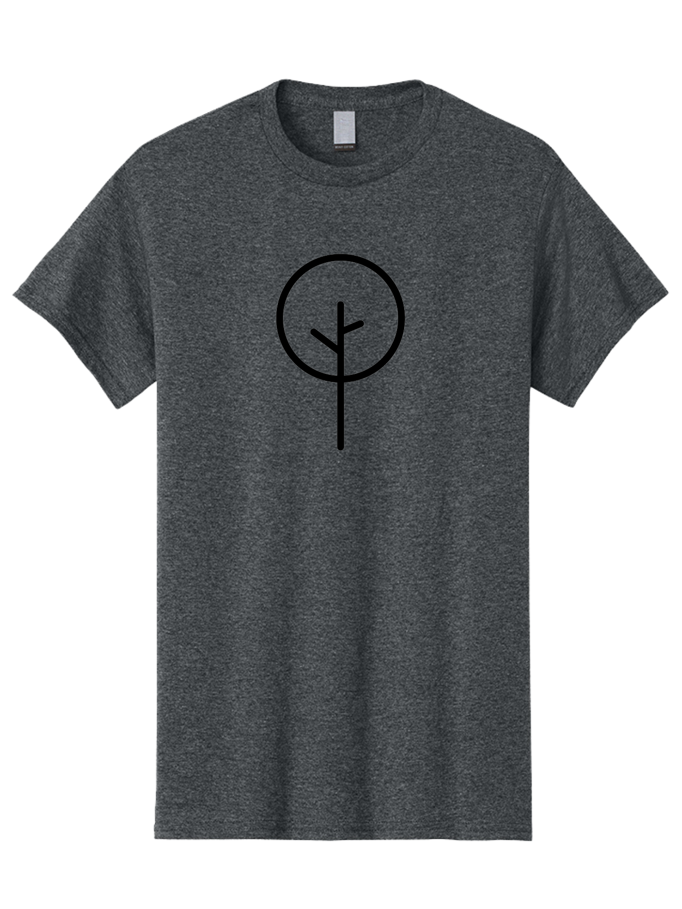 Algiz-1 Men'S Graphic Tee, 100% Cotton, Comfortable Casual Summer Wear, Machine Washable, Algiz Rune, Norse Symbol, Protection Charm, Ancient Writing, Mystical Sign, Spiritual Protection, Esoteric Art -  Aaa155