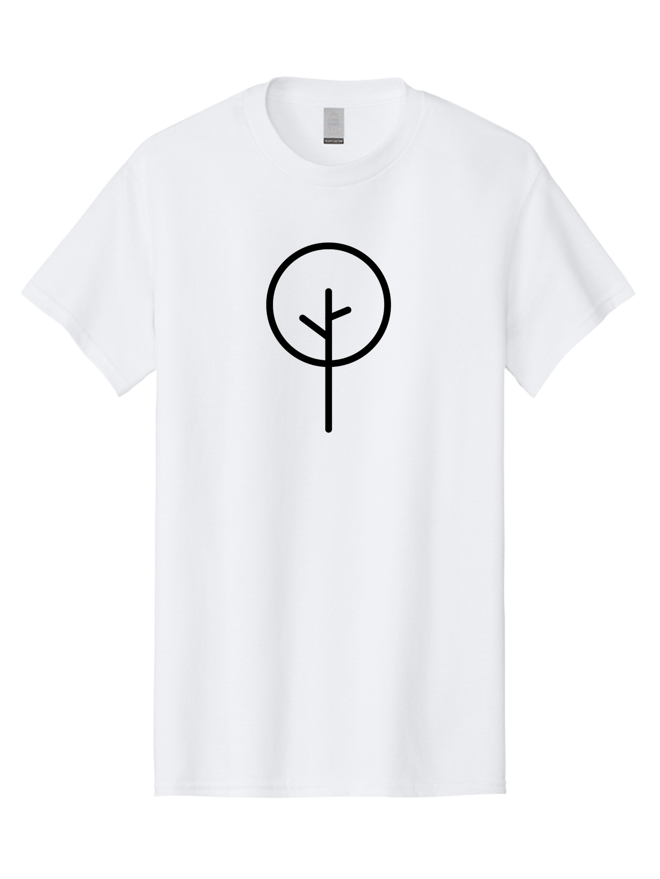 Algiz-1 Men'S Graphic Tee, 100% Cotton, Comfortable Casual Summer Wear, Machine Washable, Algiz Rune, Norse Symbol, Protection Charm, Ancient Writing, Mystical Sign, Spiritual Protection, Esoteric Art -  Aaa155