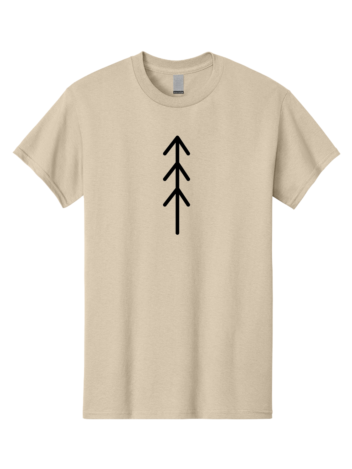 Algiz Men'S Graphic Tee, 100% Cotton, Comfortable Casual Summer Wear, Machine Washable, Rune Symbol, Protection Symbol, Ancient Writing, Mystical Sign, Symbolic Icon, Norse Mythology, Algiz Rune -  Aaa156