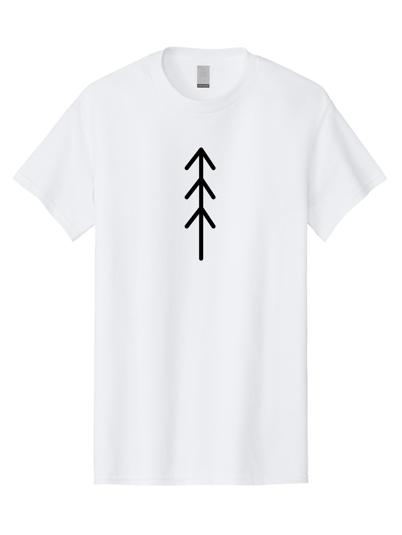 Algiz Men'S Graphic Tee, 100% Cotton, Comfortable Casual Summer Wear, Machine Washable, Rune Symbol, Protection Symbol, Ancient Writing, Mystical Sign, Symbolic Icon, Norse Mythology, Algiz Rune -  Aaa156