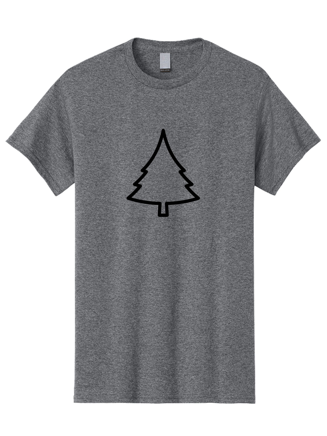 simple christmas tree, minimalist design, festive symbol, holiday icon, black outline, evergreen tree shape