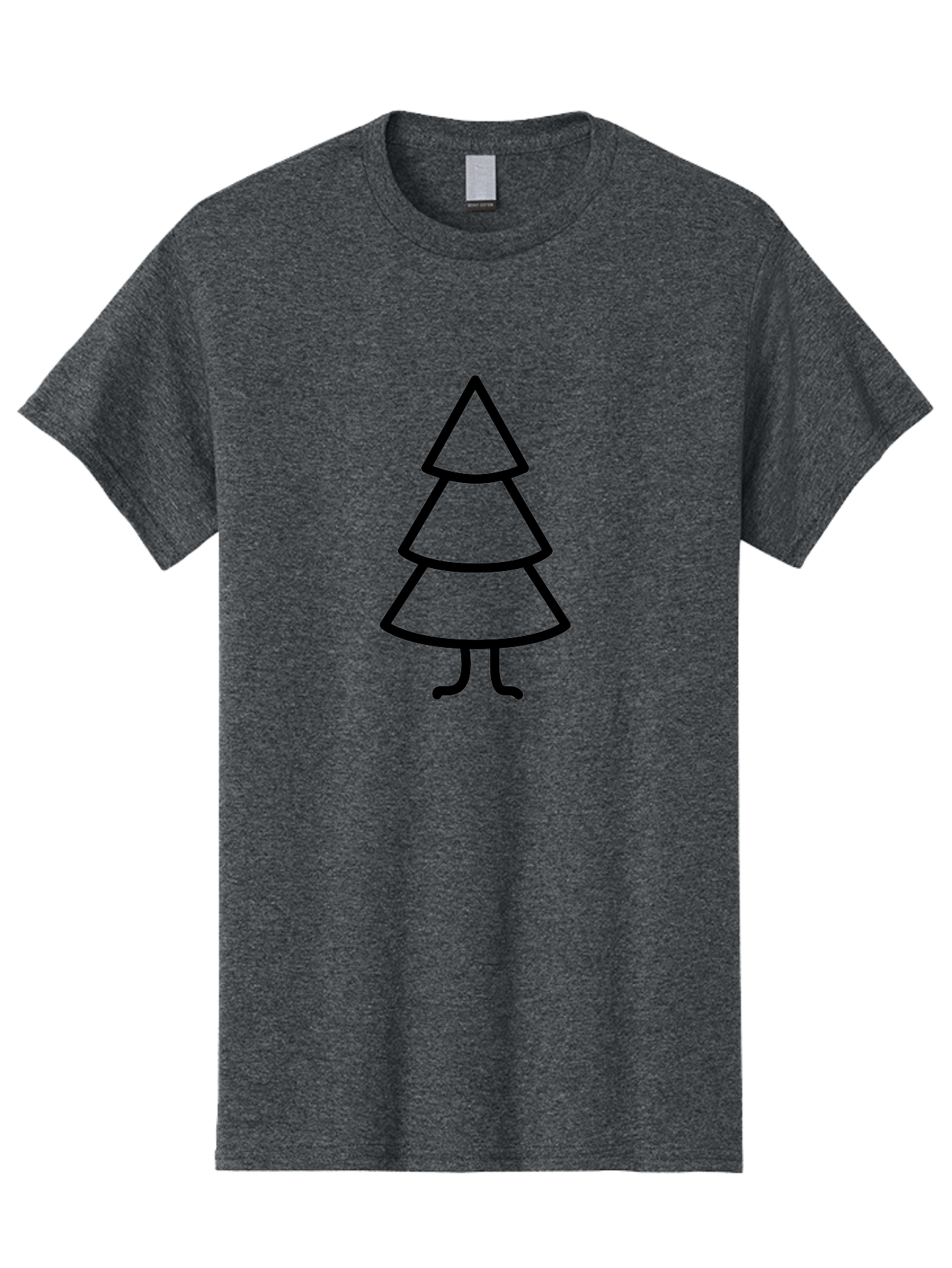 Christmas-Tree-4 Men'S Graphic Tee, 100% Cotton, Comfortable Casual Summer Wear, Machine Washable, Simple Christmas Tree, Cartoon Christmas Tree, Christmas Illustration, Minimalist Christmas, Christmas Symbol, Festive Icon, Holiday Graphic, -  Aaa173