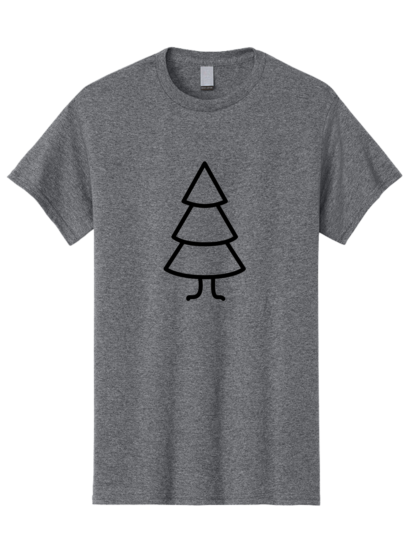 Christmas-Tree-4 Men'S Graphic Tee, 100% Cotton, Comfortable Casual Summer Wear, Machine Washable, Simple Christmas Tree, Cartoon Christmas Tree, Christmas Illustration, Minimalist Christmas, Christmas Symbol, Festive Icon, Holiday Graphic, -  Aaa173