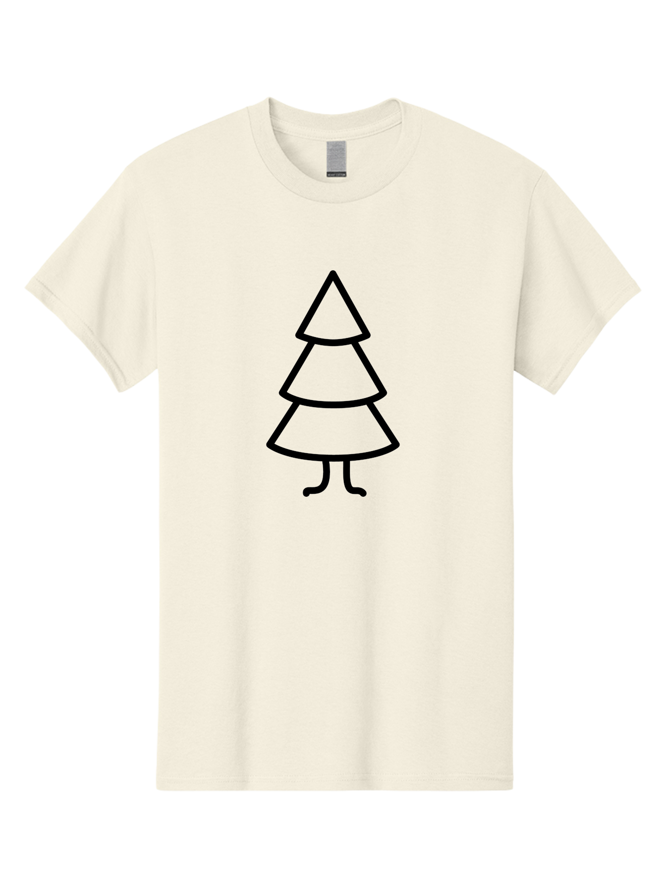 Christmas-Tree-4 Men'S Graphic Tee, 100% Cotton, Comfortable Casual Summer Wear, Machine Washable, Simple Christmas Tree, Cartoon Christmas Tree, Christmas Illustration, Minimalist Christmas, Christmas Symbol, Festive Icon, Holiday Graphic, -  Aaa173