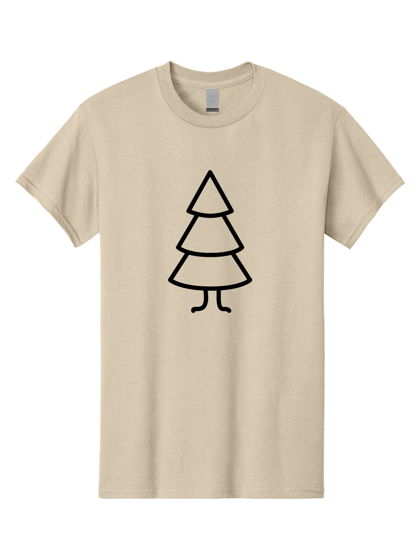 Christmas-Tree-4 Men'S Graphic Tee, 100% Cotton, Comfortable Casual Summer Wear, Machine Washable, Simple Christmas Tree, Cartoon Christmas Tree, Christmas Illustration, Minimalist Christmas, Christmas Symbol, Festive Icon, Holiday Graphic, -  Aaa173