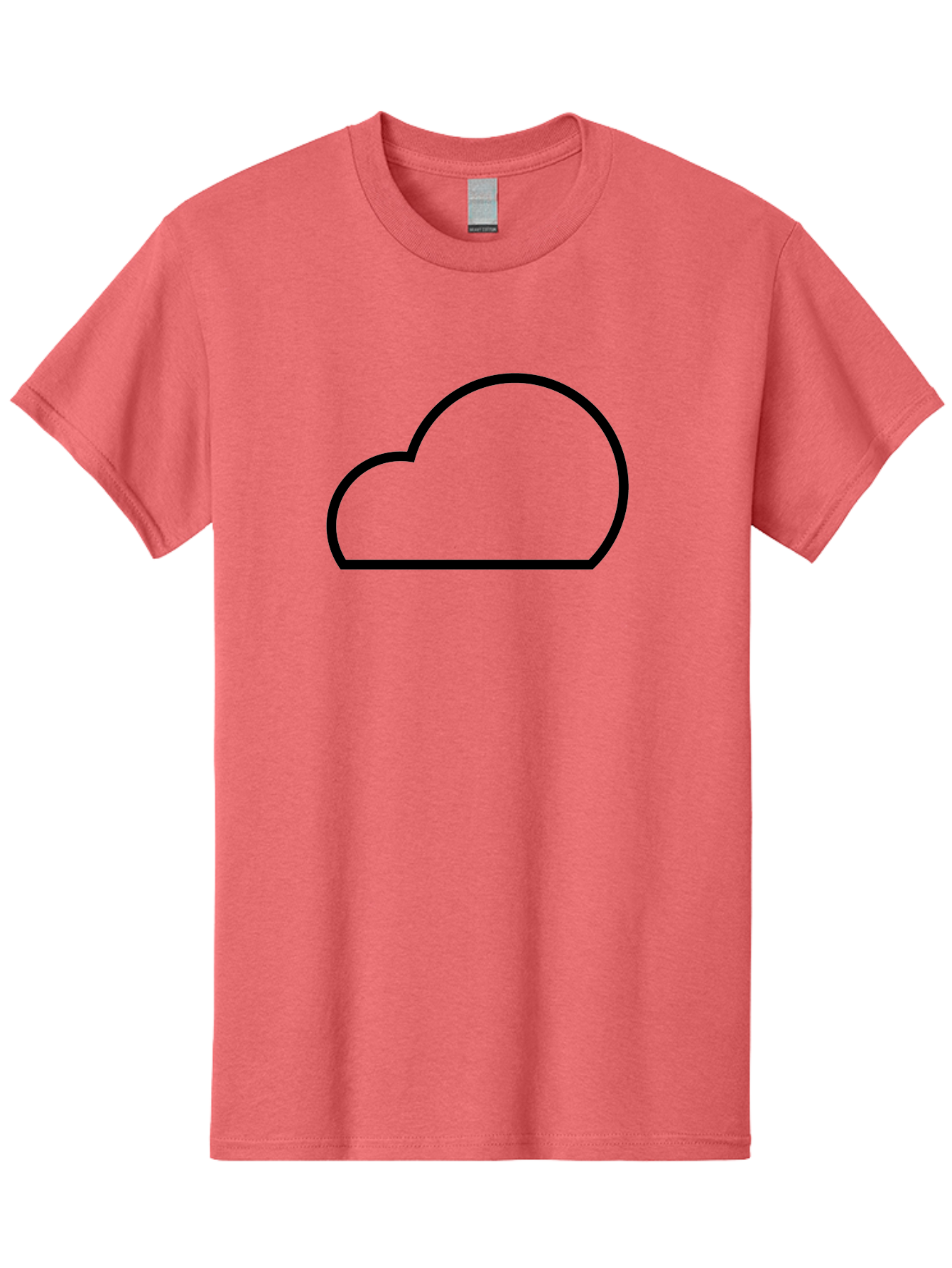 Cloud-1 Men'S Graphic Tee, 100% Cotton, Comfortable Casual Summer Wear, Machine Washable, Cloud Shape, Minimalist Design, Simple Graphics, Outline Style, Modern Icon, Weather Symbol, Abstract Shape -  Aaa177