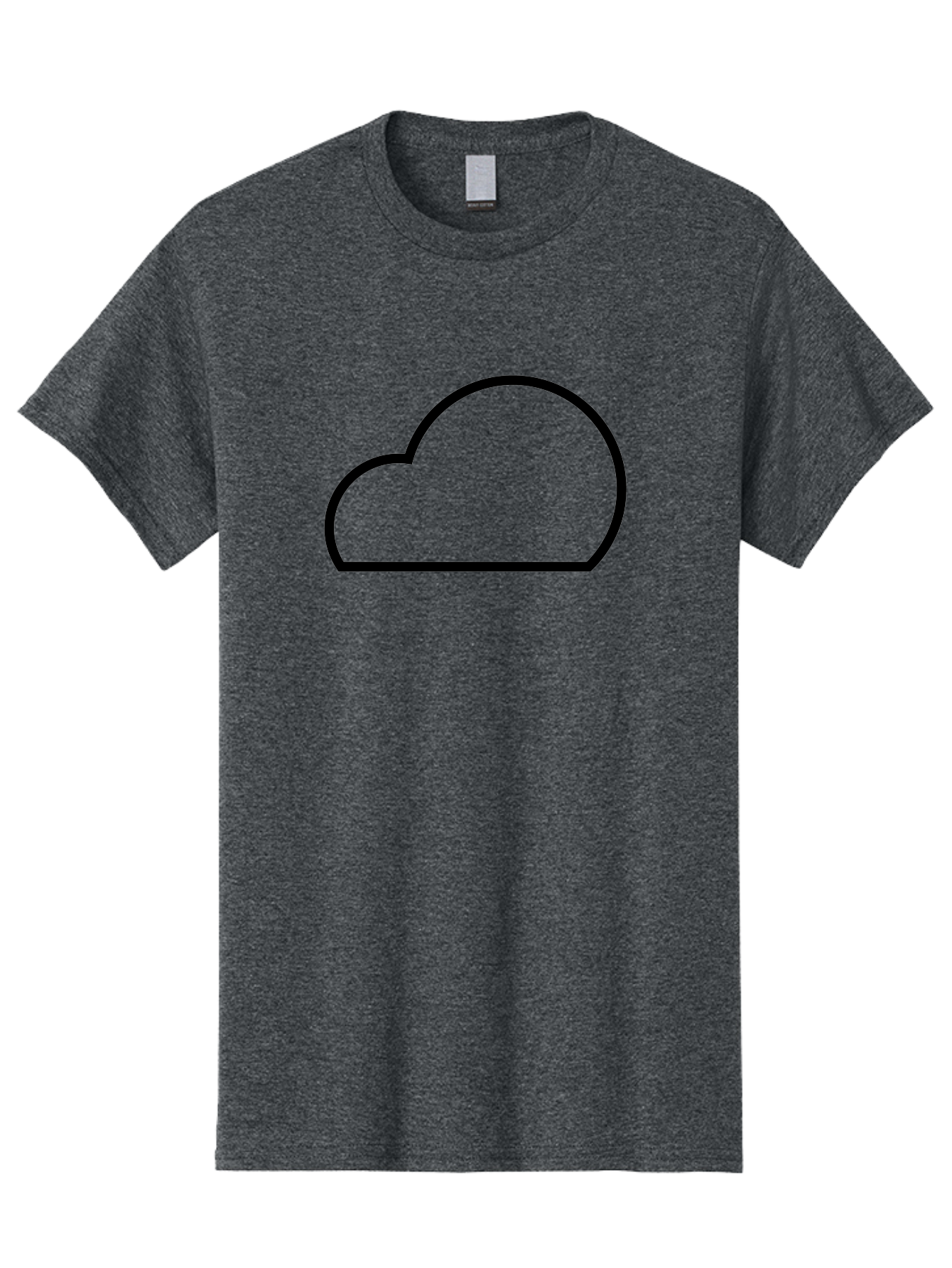 Cloud-1 Men'S Graphic Tee, 100% Cotton, Comfortable Casual Summer Wear, Machine Washable, Cloud Shape, Minimalist Design, Simple Graphics, Outline Style, Modern Icon, Weather Symbol, Abstract Shape -  Aaa177