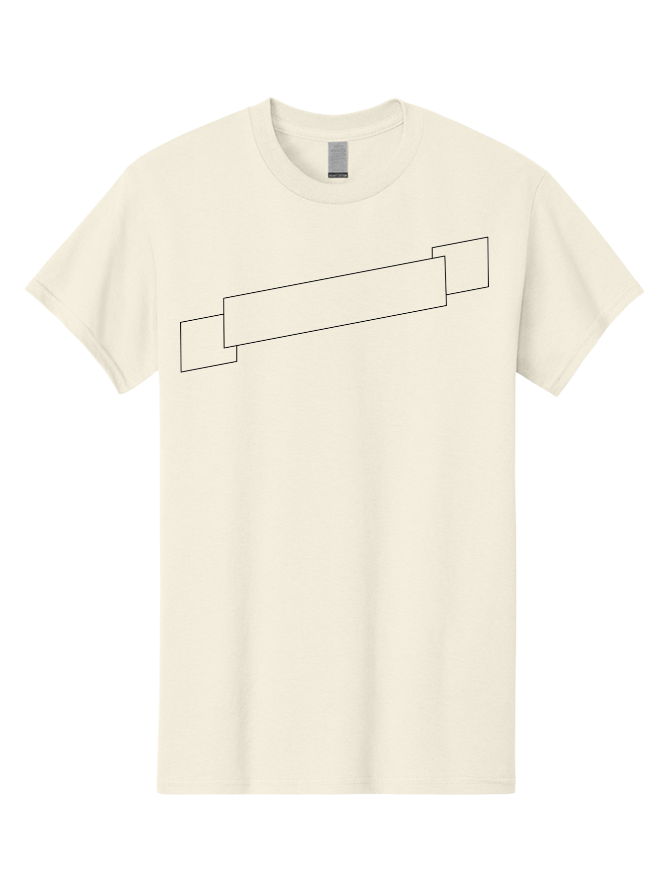 Linked-Rectangles Men'S Graphic Tee, 100% Cotton, Comfortable Casual Summer Wear, Machine Washable, Geometric Shapes, Rectangles, Connected Lines, Minimalist Design, Abstract Art, Simple Figures, Black Outline -  Aaa190