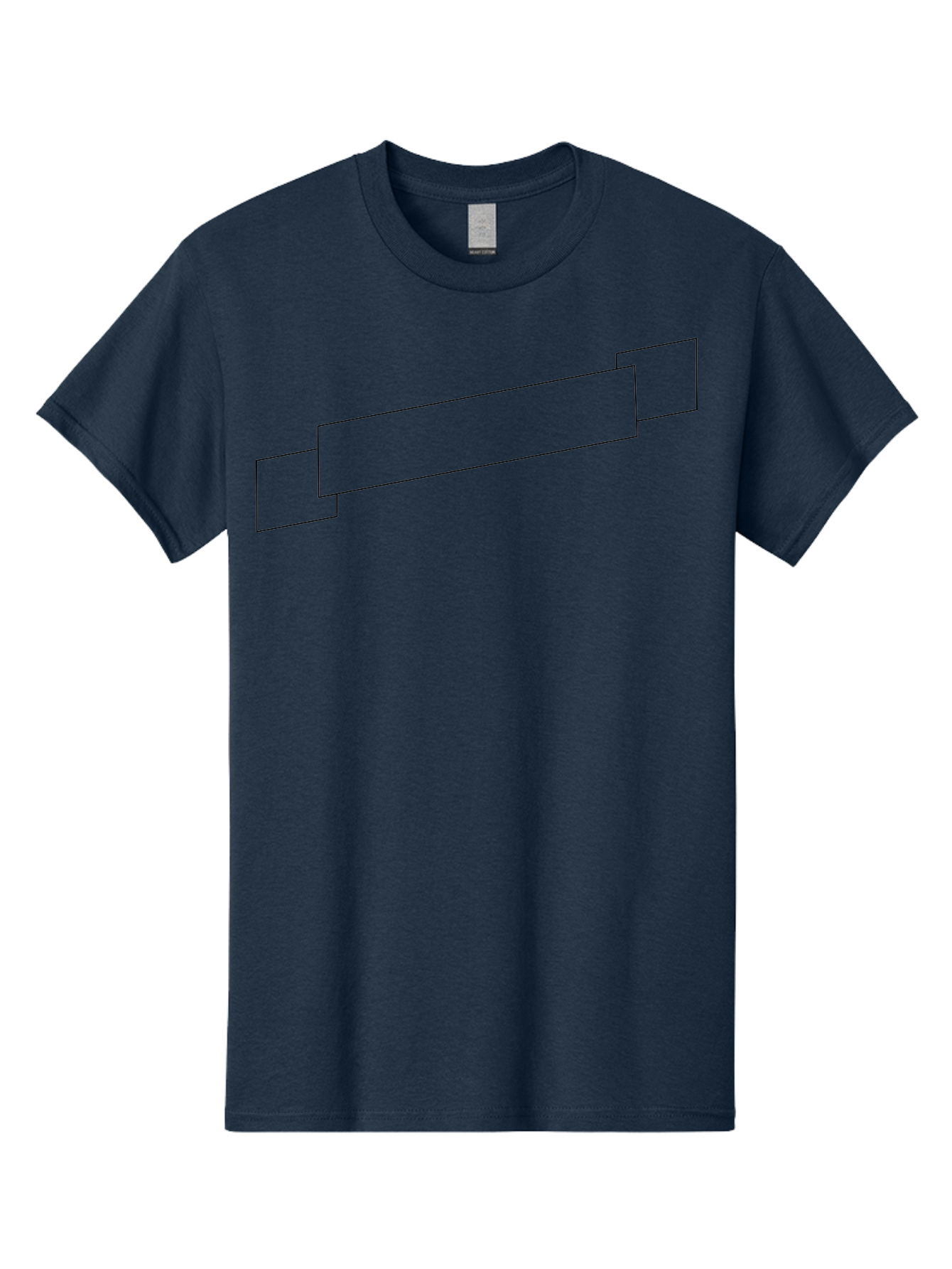 Linked-Rectangles Men'S Graphic Tee, 100% Cotton, Comfortable Casual Summer Wear, Machine Washable, Geometric Shapes, Rectangles, Connected Lines, Minimalist Design, Abstract Art, Simple Figures, Black Outline -  Aaa190