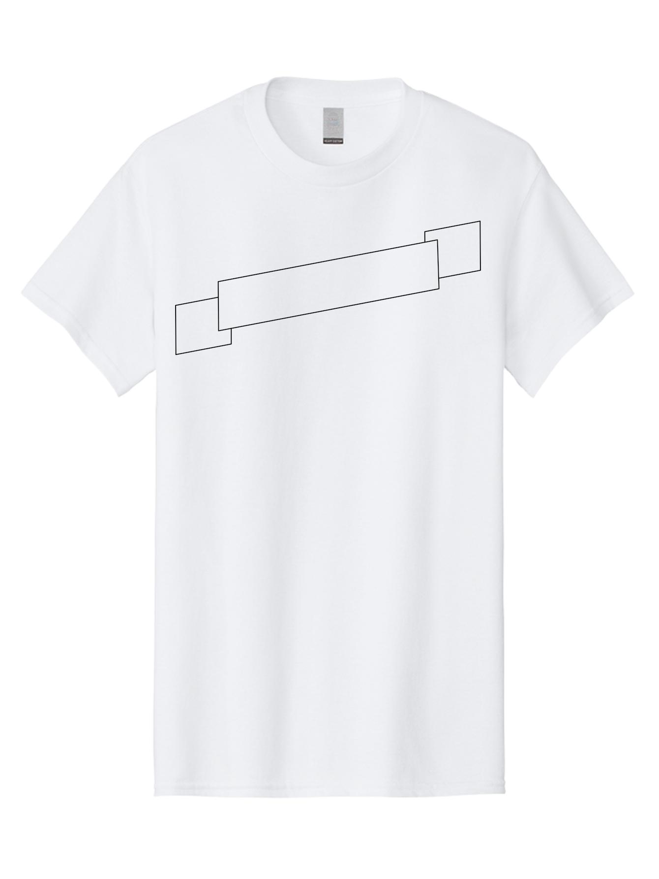 Linked-Rectangles Men'S Graphic Tee, 100% Cotton, Comfortable Casual Summer Wear, Machine Washable, Geometric Shapes, Rectangles, Connected Lines, Minimalist Design, Abstract Art, Simple Figures, Black Outline -  Aaa190