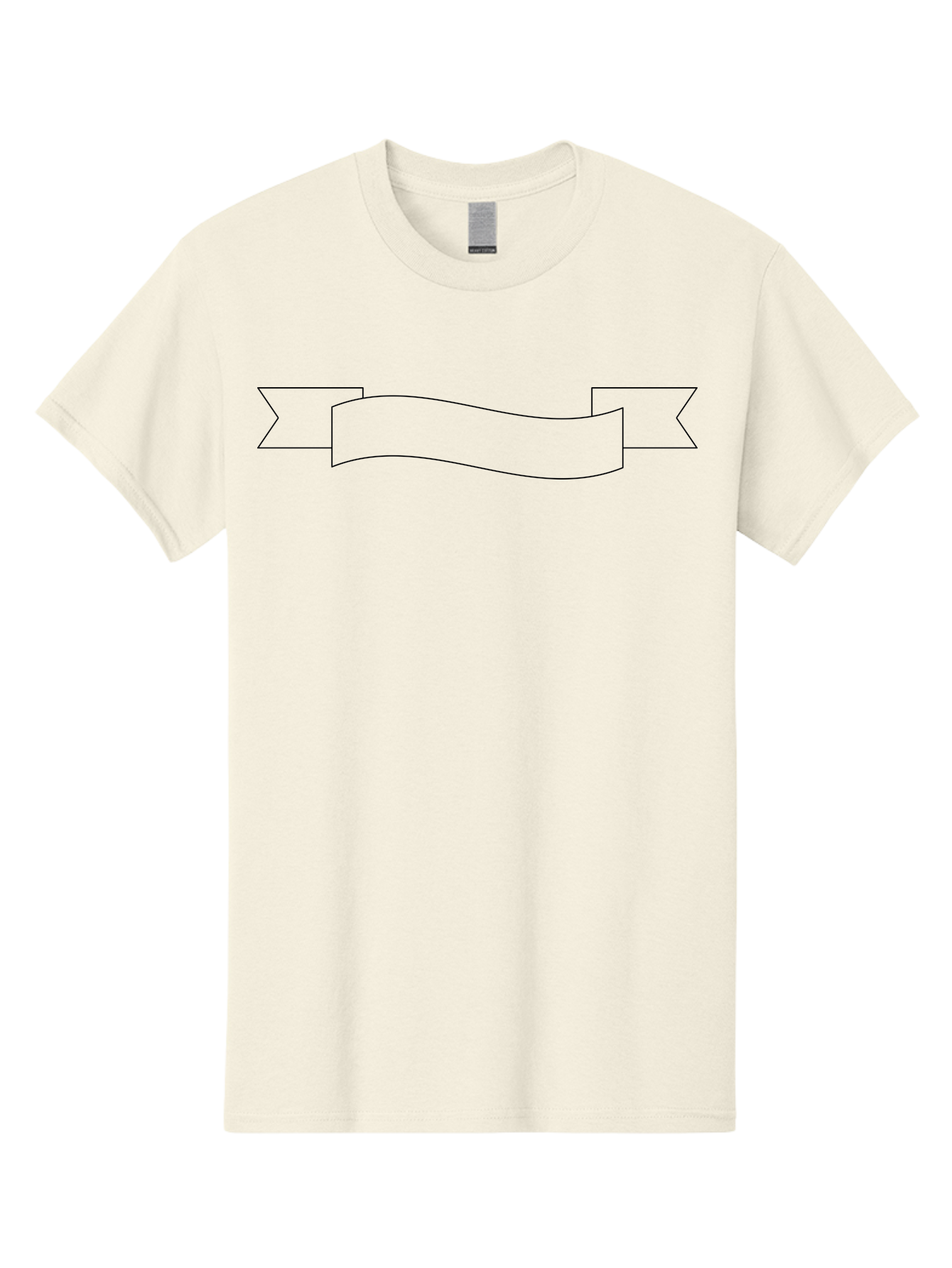 Ribbon-Banner-1 Men'S Graphic Tee, 100% Cotton, Comfortable Casual Summer Wear, Machine Washable, Ribbon Banner, Banner Design, Blank Banner, Banner Template, Graphic Design, Decorative Ribbon, Wavy Banner, Minimalist Design -  Aaa201