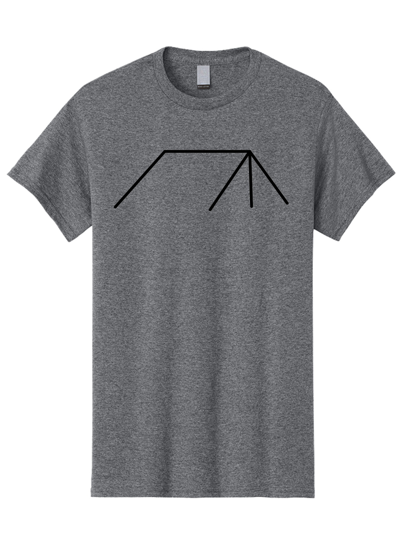 Stick-Figure Men'S Graphic Tee, 100% Cotton, Comfortable Casual Summer Wear, Machine Washable, Simple Line Drawing, Geometric Shape, Abstract Design, Minimalist Art, Black Lines, Simple Graphics -  Aaa206