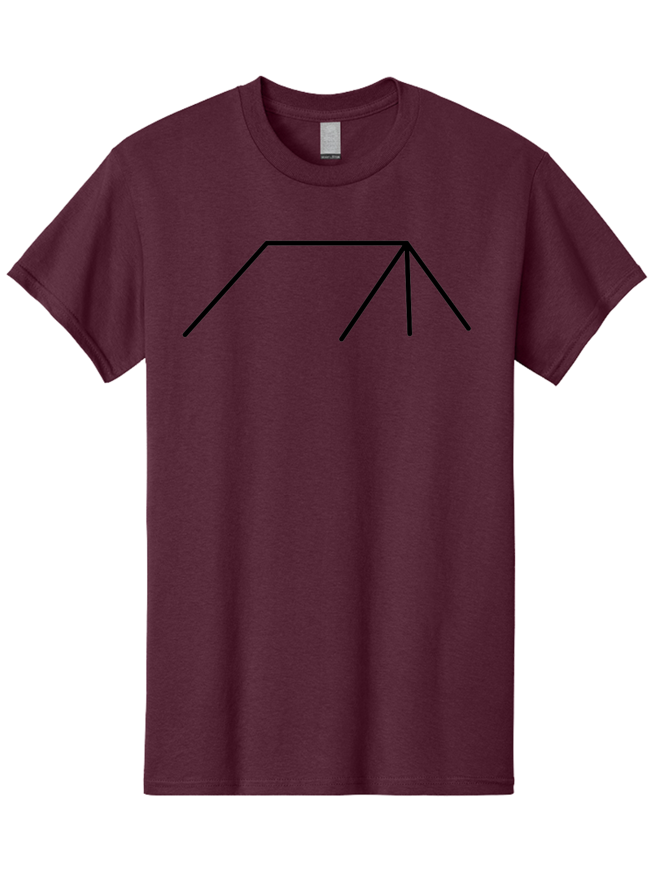 Stick-Figure Men'S Graphic Tee, 100% Cotton, Comfortable Casual Summer Wear, Machine Washable, Simple Line Drawing, Geometric Shape, Abstract Design, Minimalist Art, Black Lines, Simple Graphics -  Aaa206