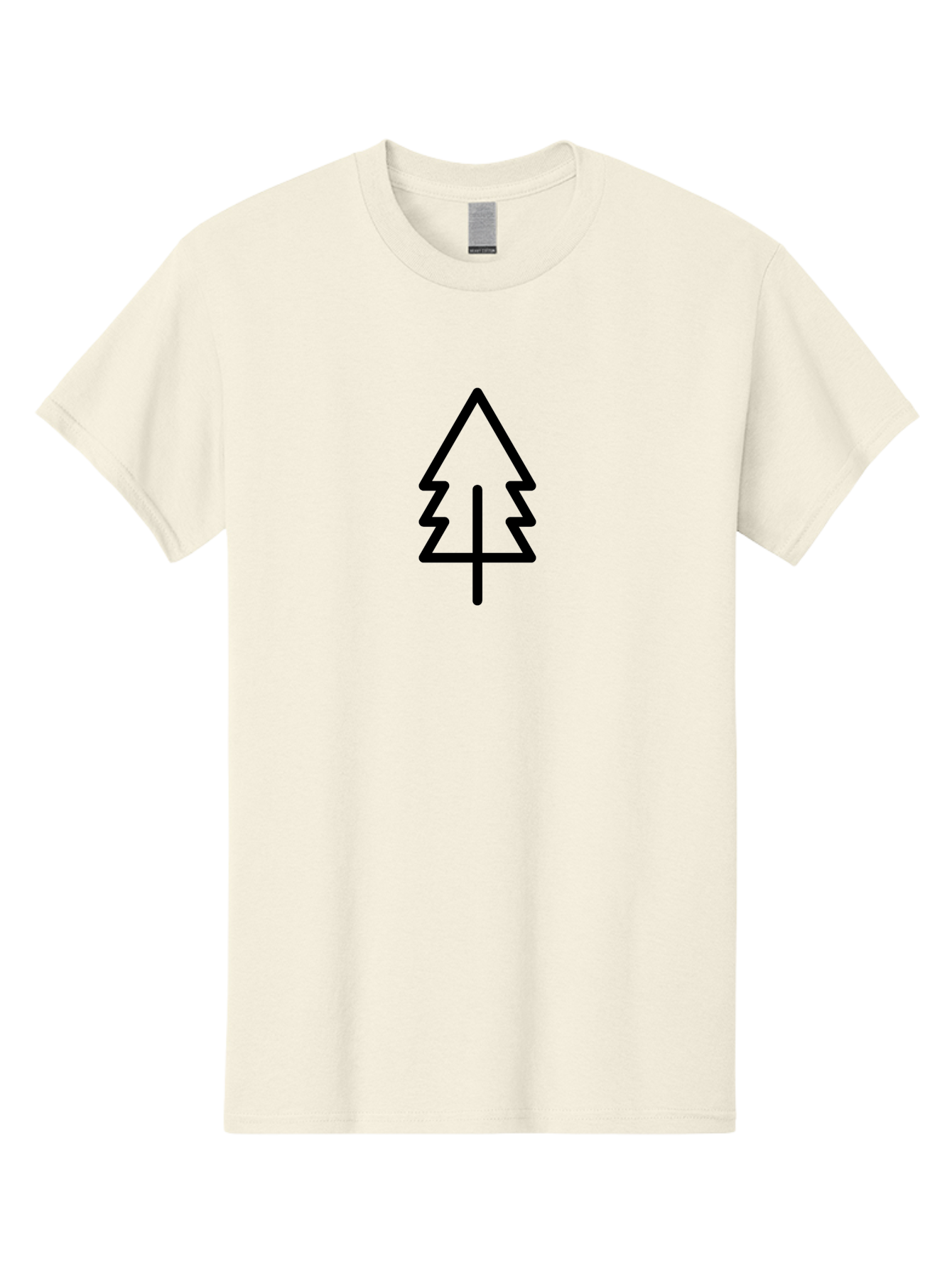 Tree-Logo-1 Men'S Graphic Tee, 100% Cotton, Comfortable Casual Summer Wear, Machine Washable, Tree Icon, Minimalist Design, Simple Tree, Forest Symbol, Eco Friendly Logo, Nature Graphic, Environmental Symbol, Simple Illustration -  Aaa221
