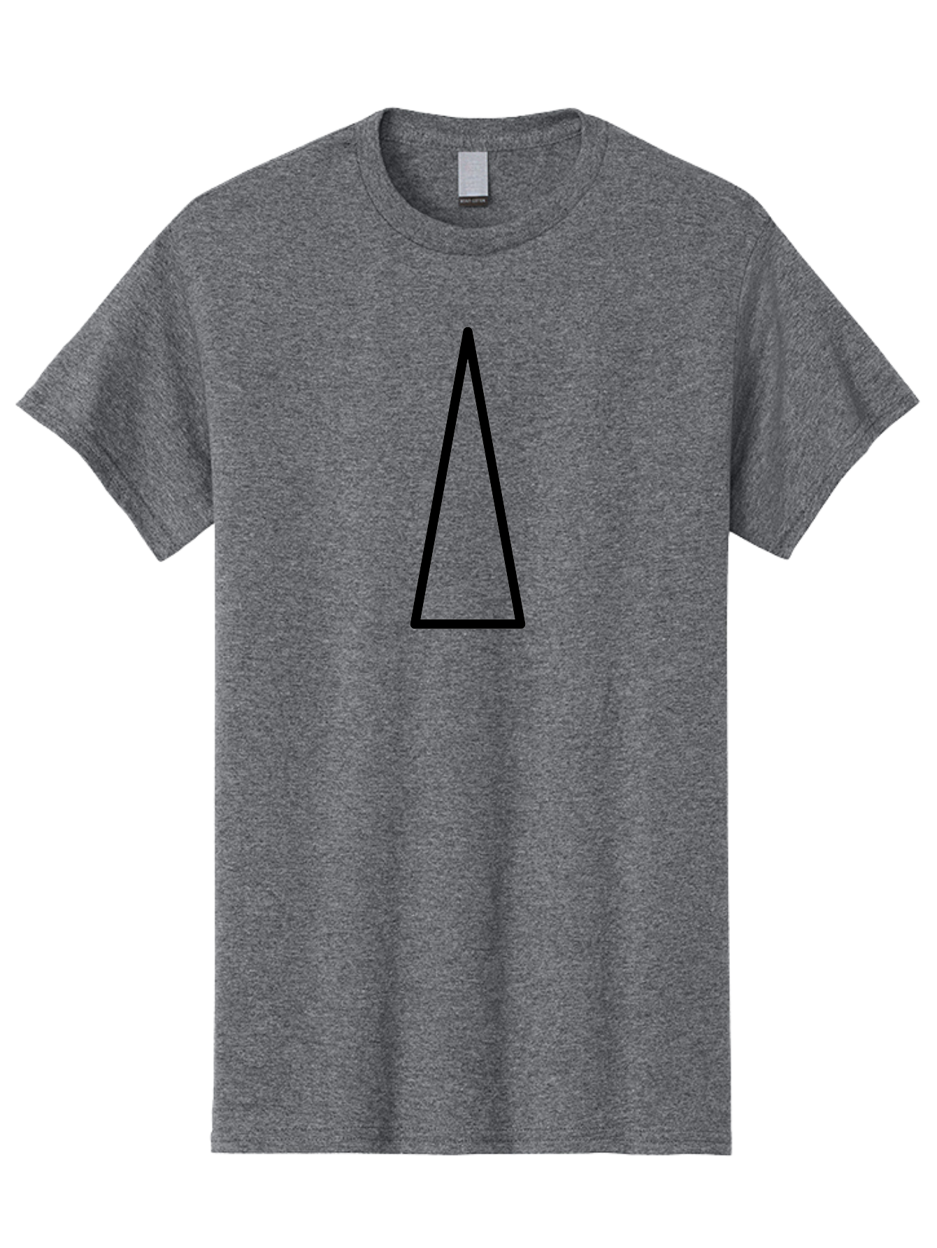 Triangle Men'S Graphic Tee, 100% Cotton, Comfortable Casual Summer Wear, Machine Washable, Black Triangle, Geometric Shape, Equilateral Triangle, Symmetrical Figure, Minimalist Design, Simple Graphics, Triangle Icon -  Aaa225
