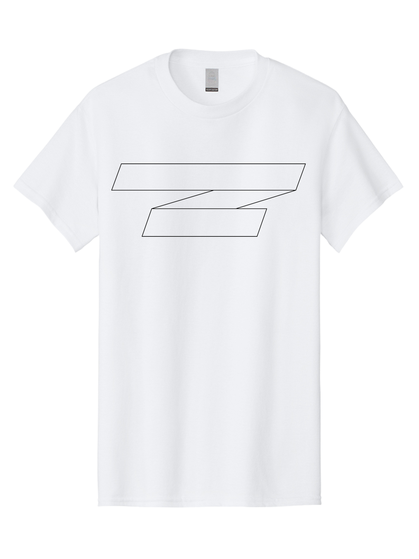 Z Men'S Graphic Tee, 100% Cotton, Comfortable Casual Summer Wear, Machine Washable, Stylized Letter Z, Geometric Shape, Minimalist Design, Simple Outline, Black Lines, Abstract Graphic -  Aaa230