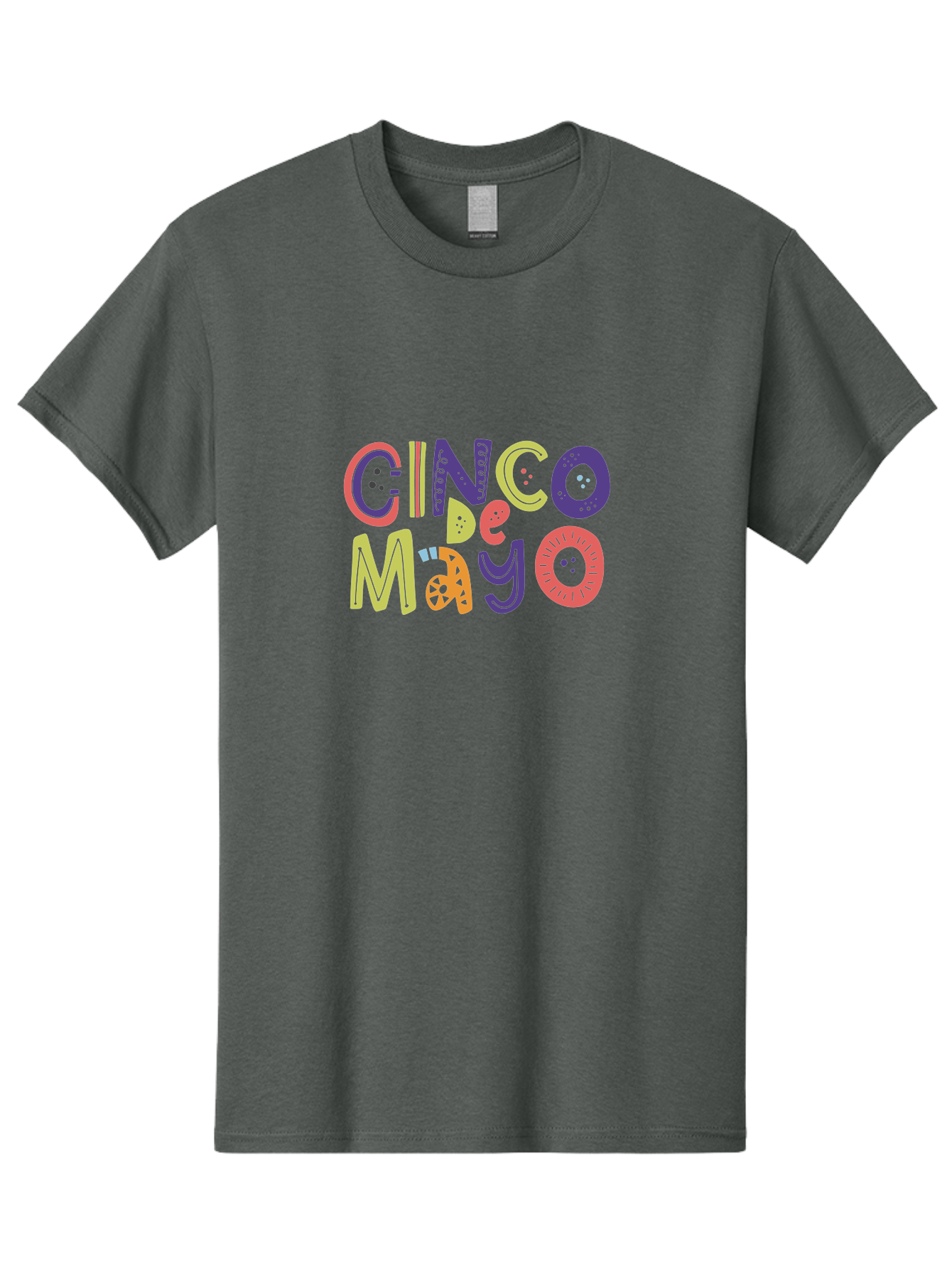 Cinco-De-Mayo-4 Men'S Graphic Tee, 100% Cotton, Comfortable Casual Summer Wear, Machine Washable, Cinco De Mayo Celebration, Mexican Holiday, Festive Typography, Vibrant Colors, Party Decorations, Cultural Heritage, Traditional Mexican, -  Aaa236