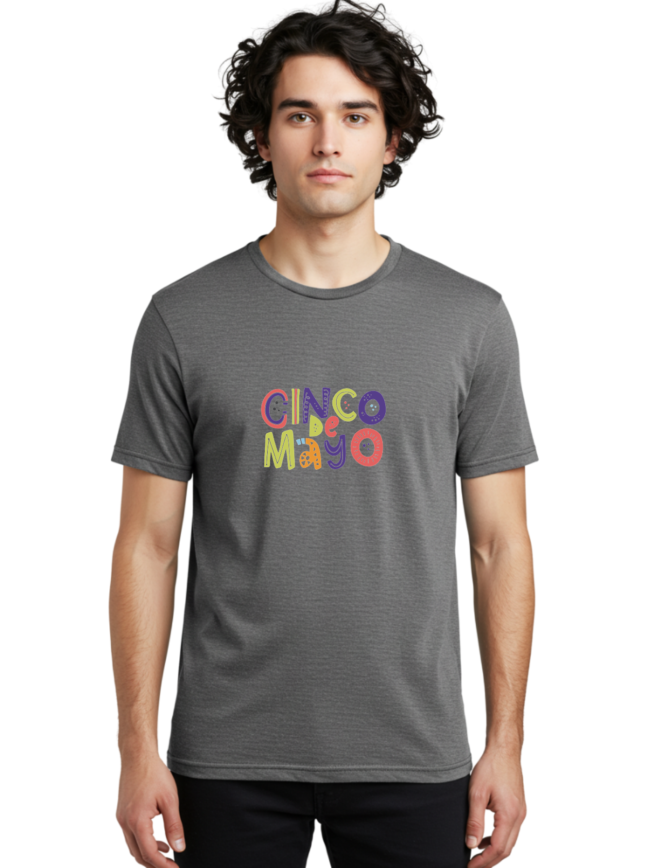 Cinco-De-Mayo-4 Men'S Graphic Tee, 100% Cotton, Comfortable Casual Summer Wear, Machine Washable, Cinco De Mayo Celebration, Mexican Holiday, Festive Typography, Vibrant Colors, Party Decorations, Cultural Heritage, Traditional Mexican, -  Aaa236
