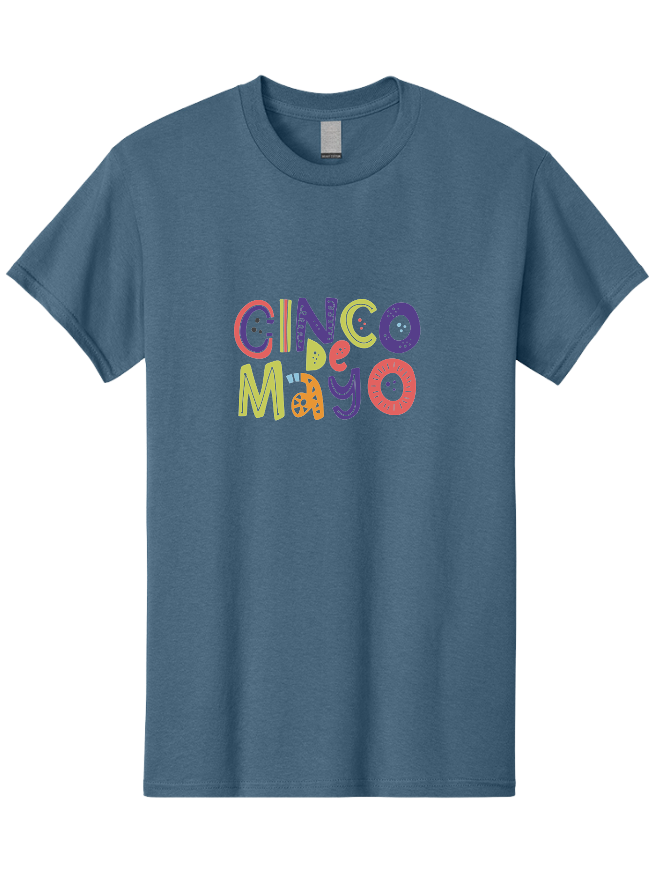 Cinco-De-Mayo-4 Men'S Graphic Tee, 100% Cotton, Comfortable Casual Summer Wear, Machine Washable, Cinco De Mayo Celebration, Mexican Holiday, Festive Typography, Vibrant Colors, Party Decorations, Cultural Heritage, Traditional Mexican, -  Aaa236