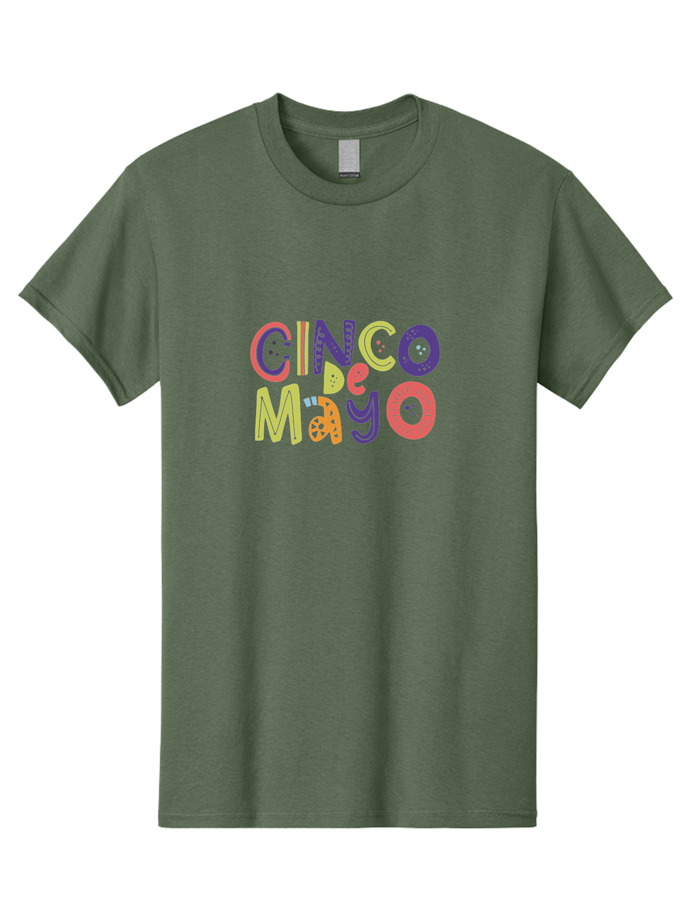 Cinco-De-Mayo-4 Men'S Graphic Tee, 100% Cotton, Comfortable Casual Summer Wear, Machine Washable, Cinco De Mayo Celebration, Mexican Holiday, Festive Typography, Vibrant Colors, Party Decorations, Cultural Heritage, Traditional Mexican, -  Aaa236